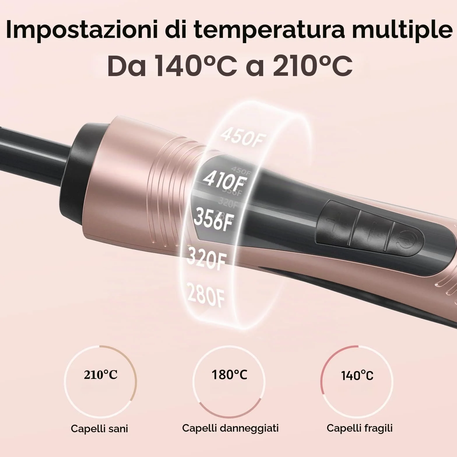 Pettine Elettrico per Parrucche, Afro Capelli e Barba, Pettine Lisciante Antiscottatura con Denti Infusi di Cheratina e Olio di Argan, Temperature Regolabili, Spegnimento Automatico