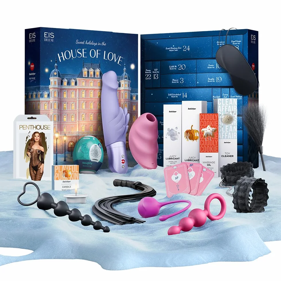 Calendario dell’Avvento Erotico Deluxe 2025 per Adulti e Coppie, 24 Regali Erotici con Satisfyer e Sex Toys FUN FACTORY, Valore oltre 650€