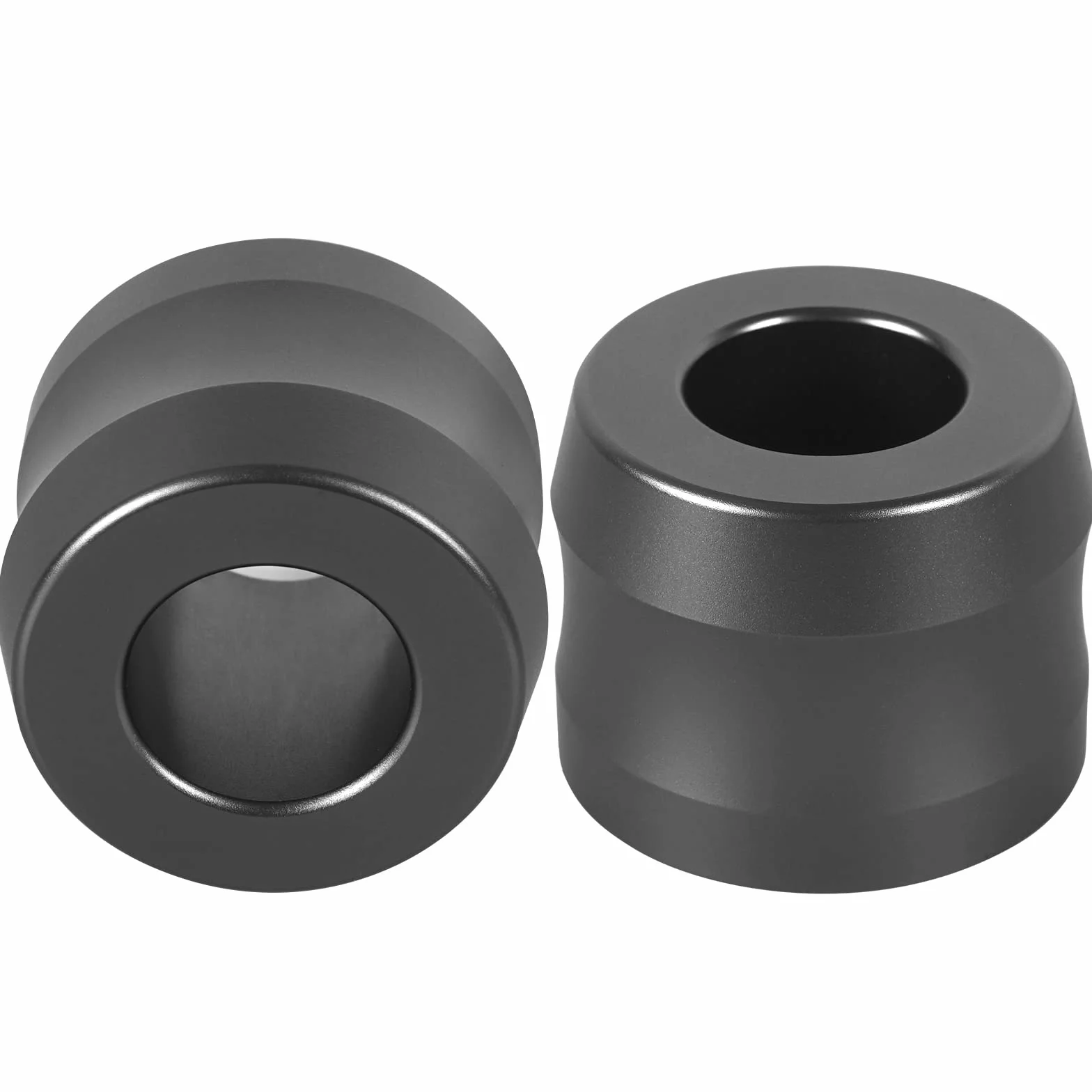 Linkidea-Set da 2 supporti per rasoio in lega di alluminio, diametro apertura 22 mm (0,86"),supporto da bagno per rasoi da uomo, compatibile con Gillette Fusion 5 Power, ProGlide Shield Power (Grigio)