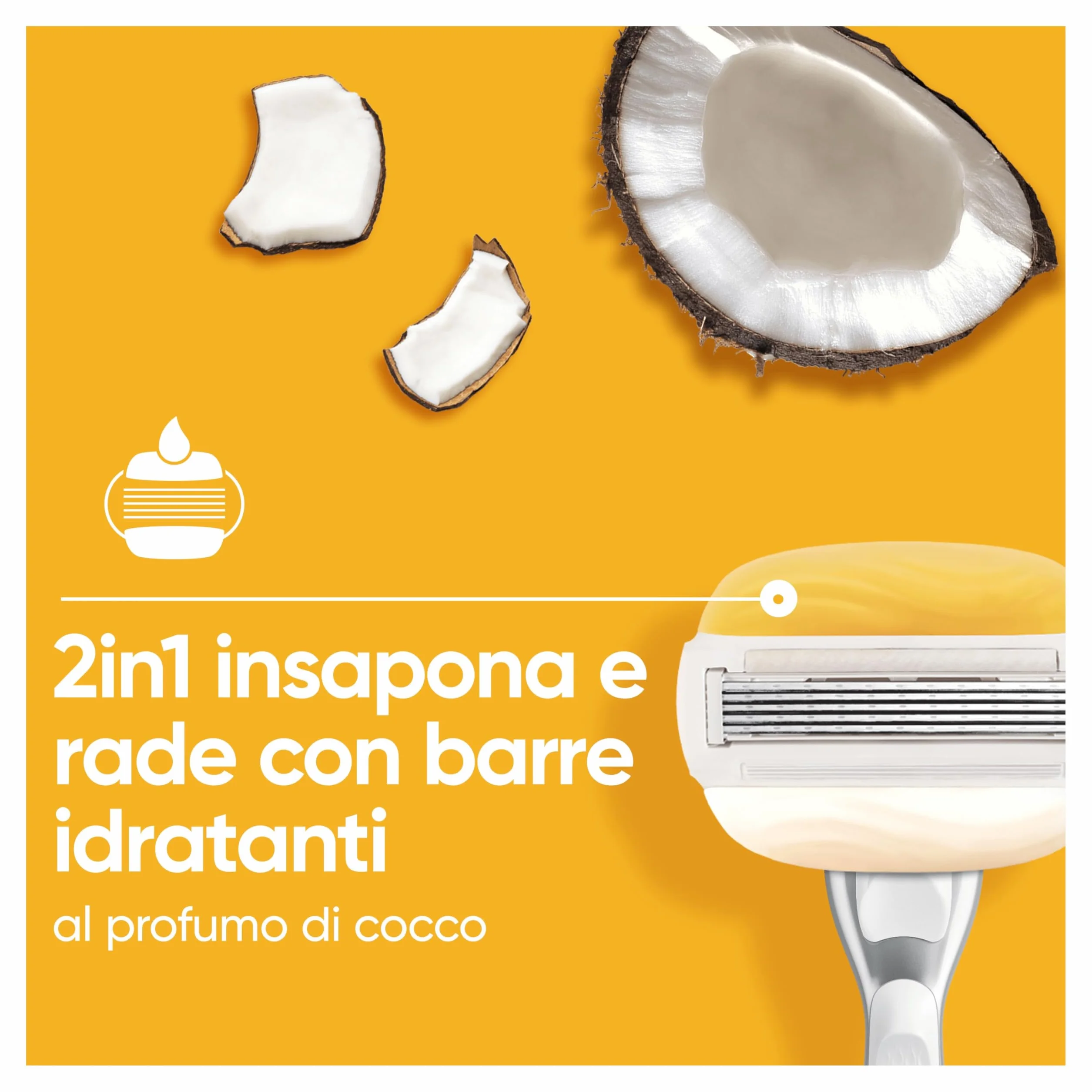 Gillette Venus Pro Comfortglide 10 Lamette di Ricambio a 5 Lame per Rasoio da Donna Venus, al Profumo di Cocco, Lamette Donna Adatte a Depilazione Corpo
