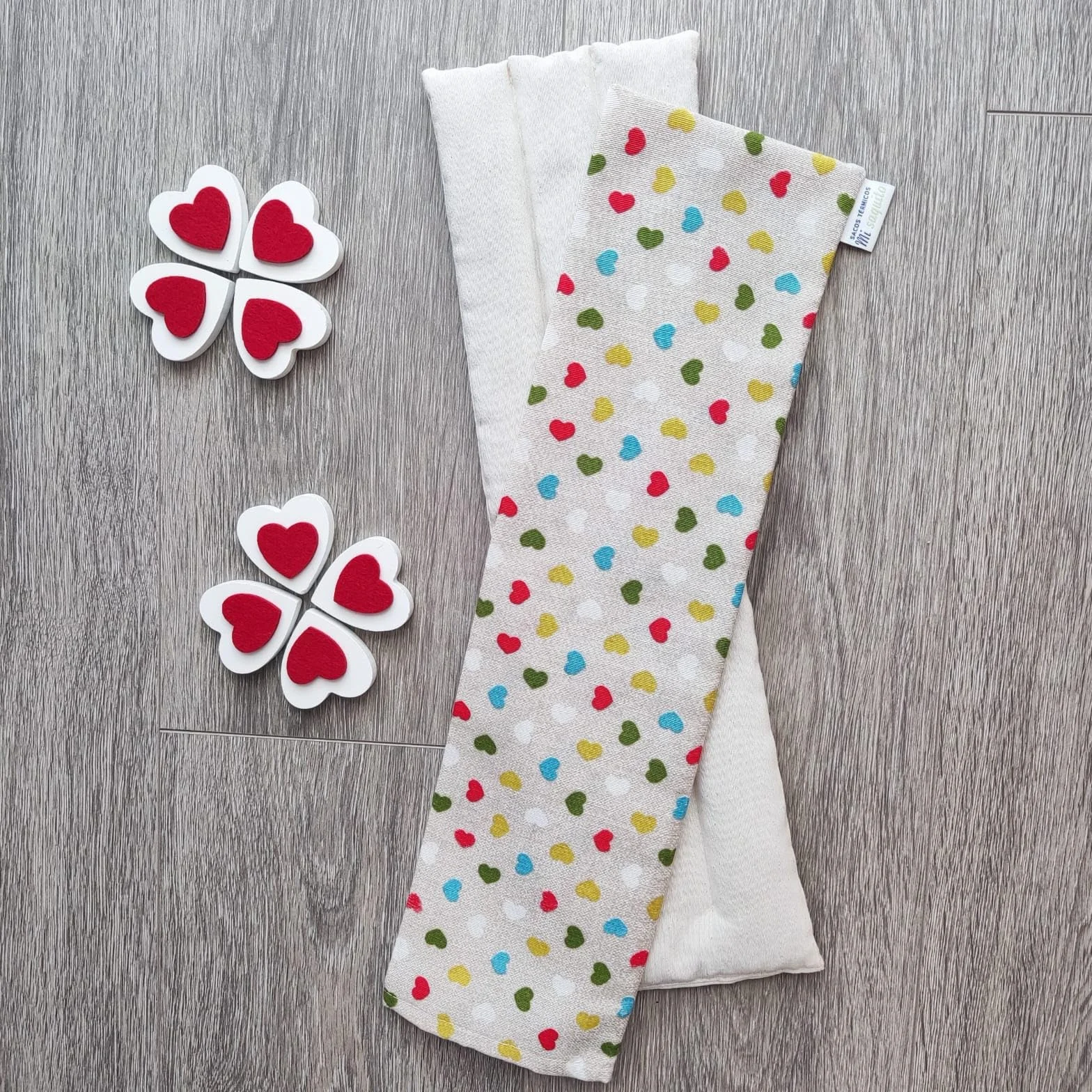 Sacco di semi per microonde 45 x 14 cm con custodia lavabile, sacchetto termico cervicale con lavanda, sacchetto termico e freddo–sacco termico cervicale