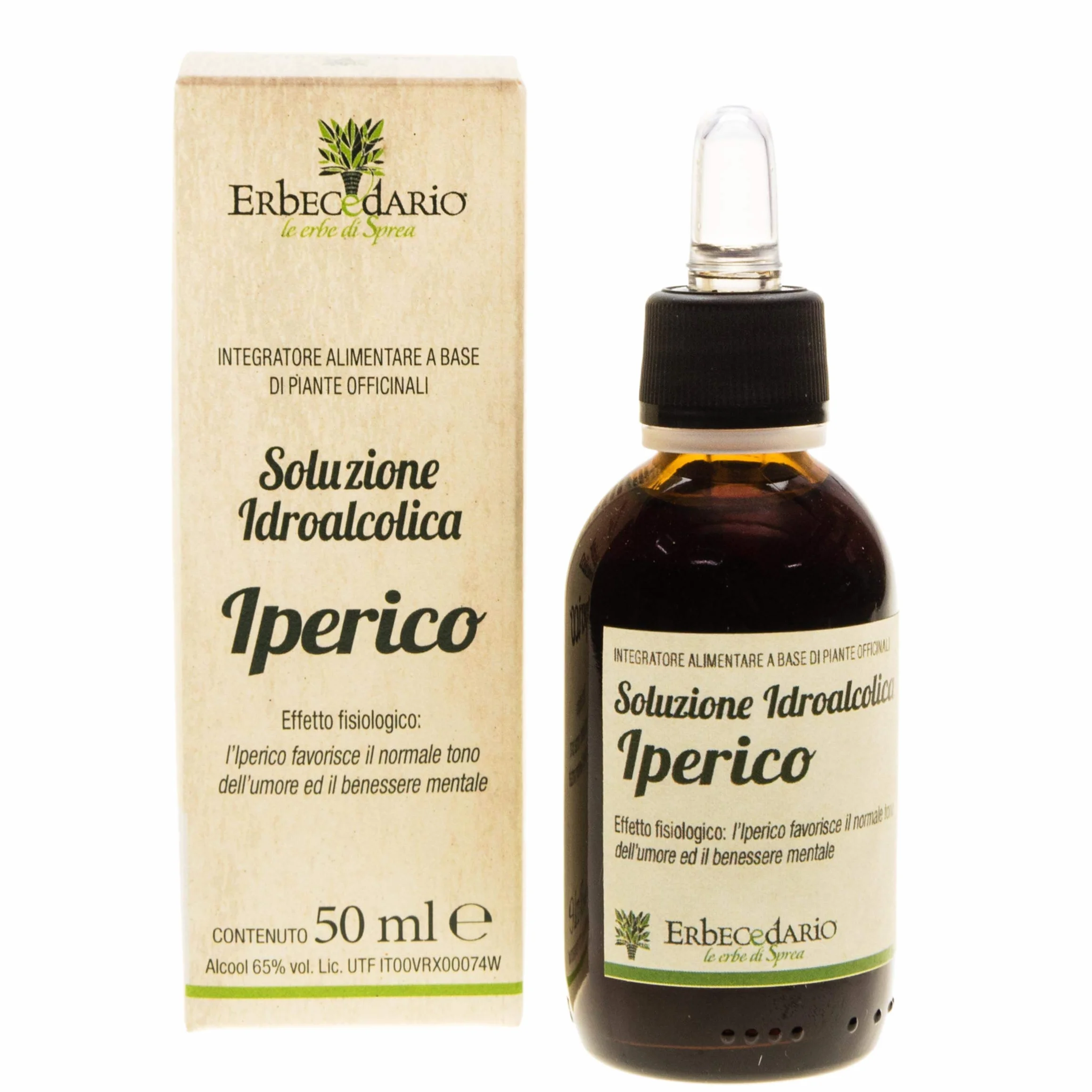 Erbecedario Tintura madre Iperico gocce 50 ml, erba di San Giovanni iperico, favorisce il normale tono dell'umore ed il benessere mentale - Made in Italy