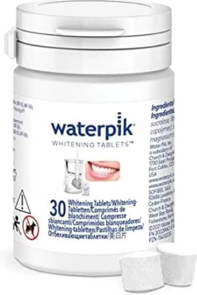 Waterpik Whitening WT-30EU Compresse di Ricarica per Irrigatore Orale Sbiancante, Menta, 30 Compresse
