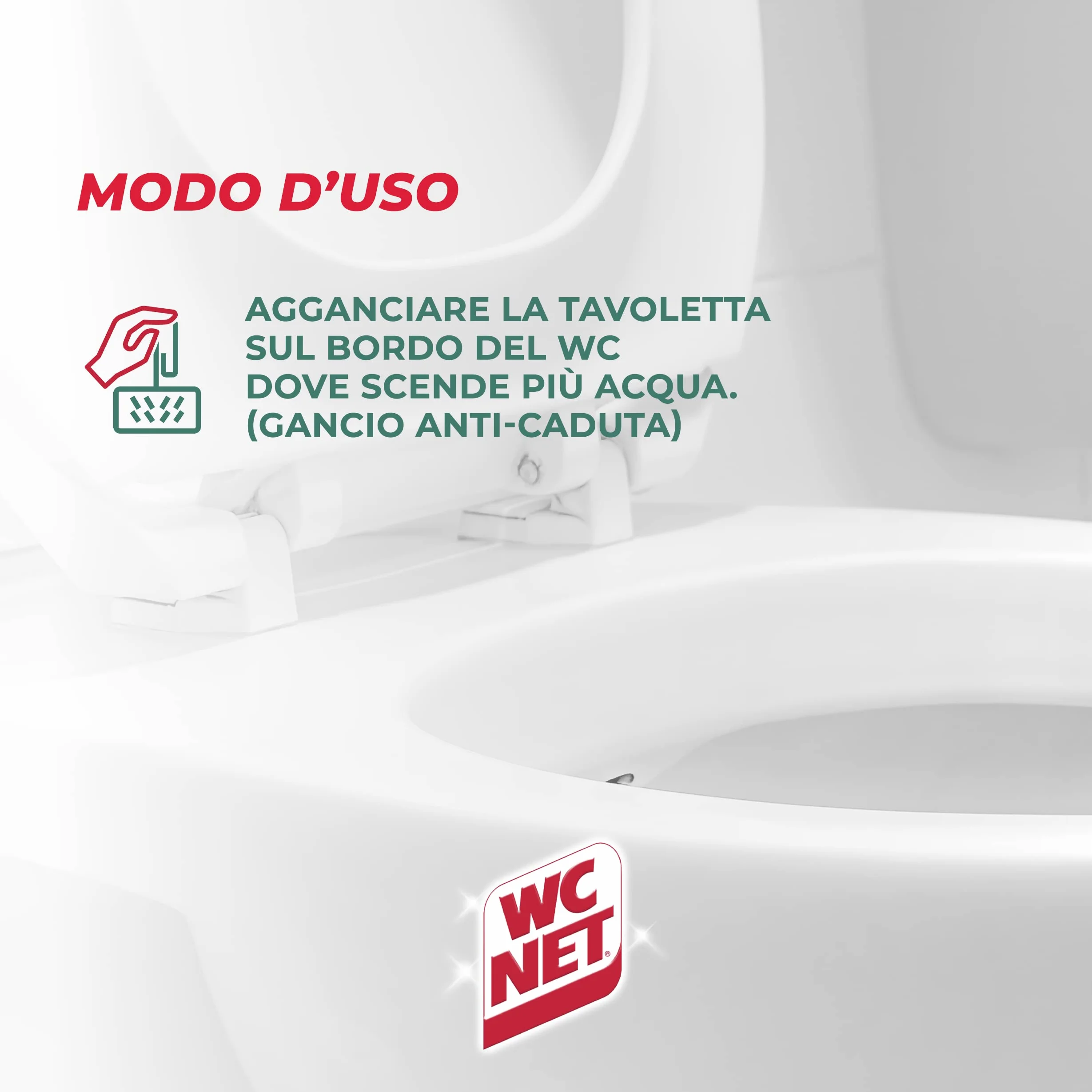 Wc Net Tavoletta Candeggina Profumata Igiene Continua Detergente Igienizzante Solido per WC 2 Pezzi x 12 Confezioni