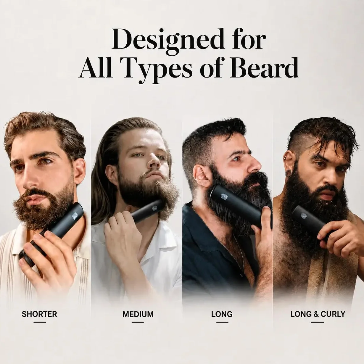 Odenson Beard Forger - Spazzola e piastra riscaldata a batteria per barba e capelli