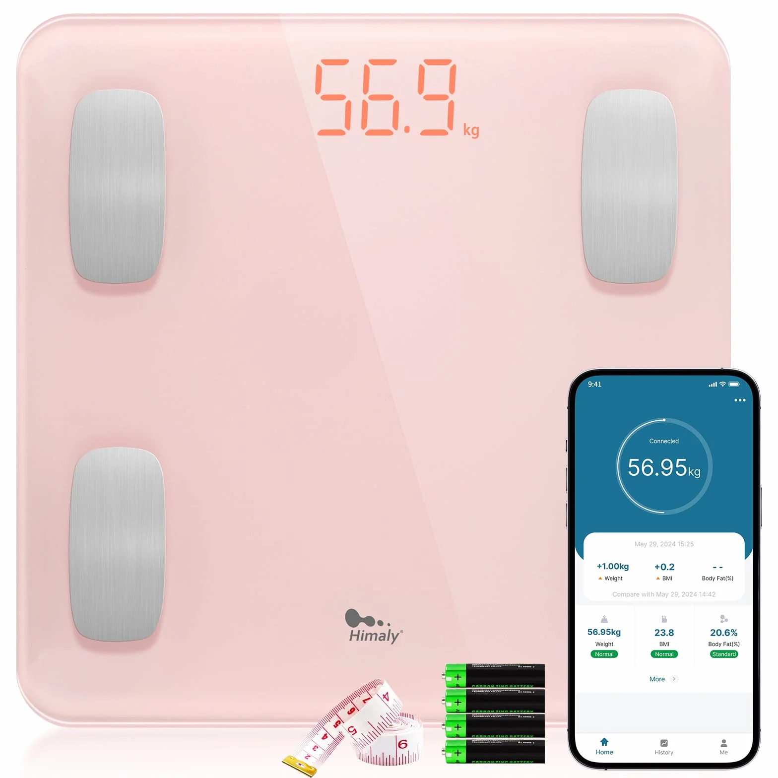 Himaly Bilancia Pesapersone Digitale Professionale Bluetooth 180 kg