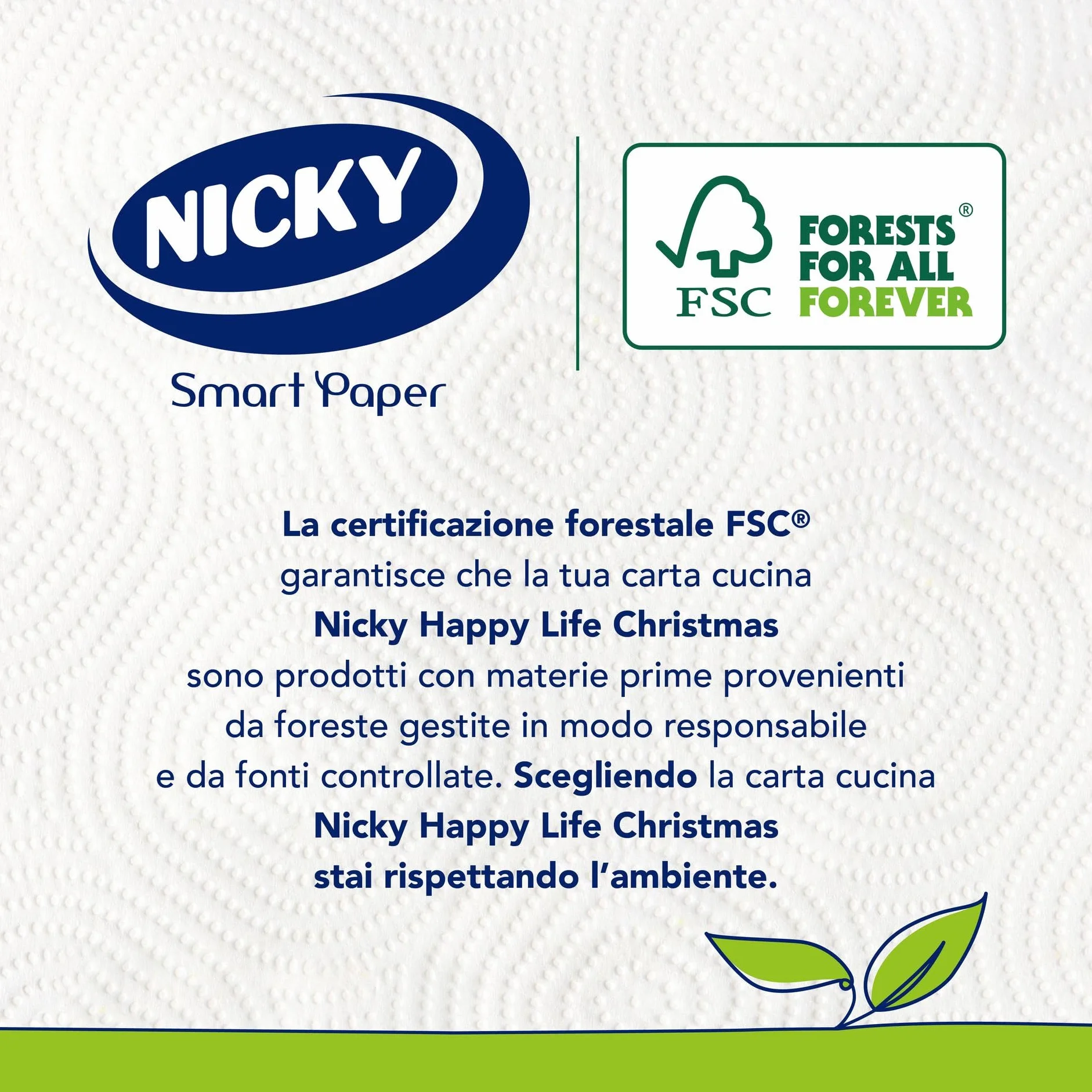 Nicky Happy Life Christmas Carta Cucina Natalizia 24 Rotoli Asciugatutto 100 Strappi 2 Veli Apertura Facilitata 4 Decori Natalizi Diversi Resistente Assorbente Carta FSC
