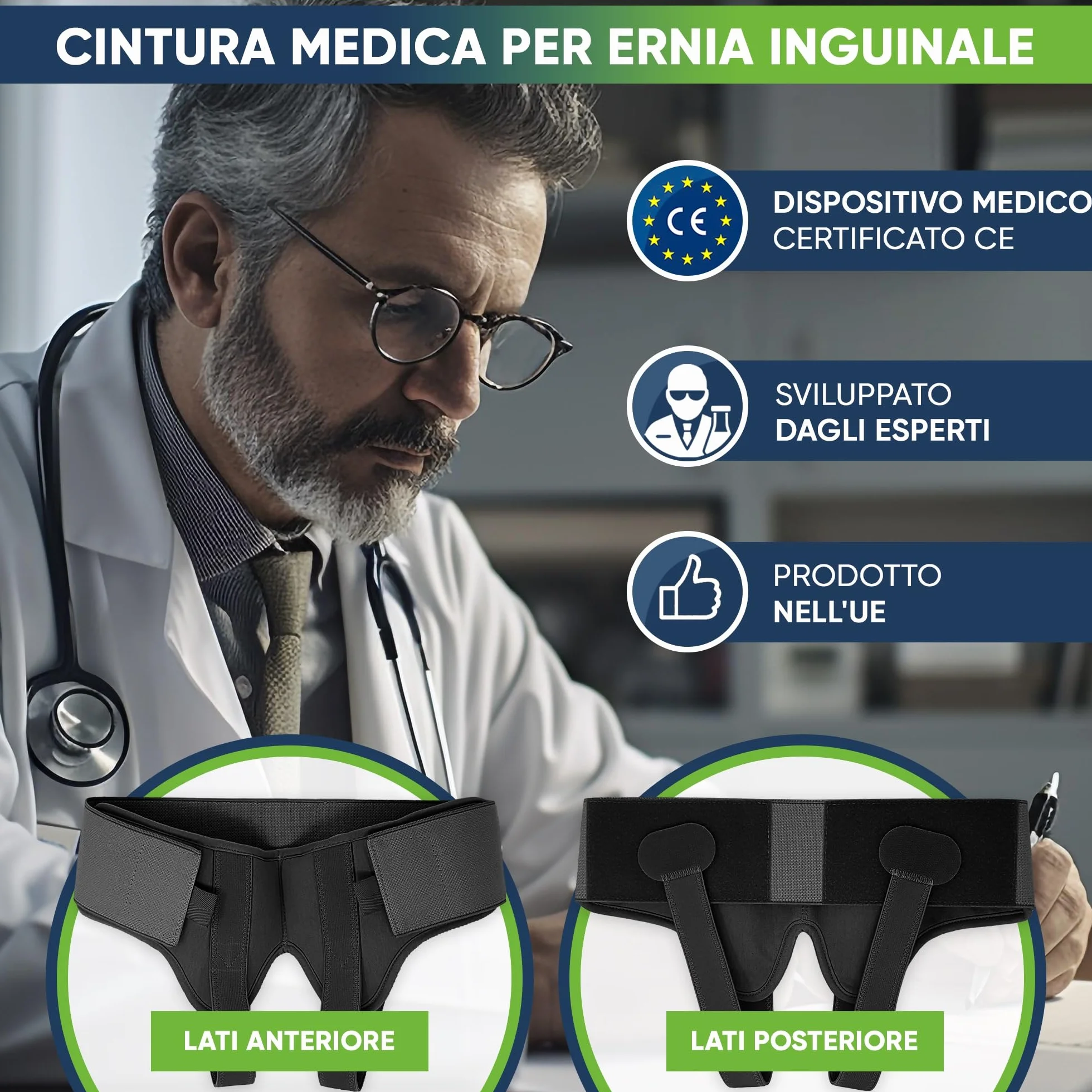 aHeal Mutande per ernia inguinale uomo - Slip ernia inguinale uomo con cintura ernia inguinale uomo - Cinto ernia inguinale uomo per sollievo dal dolore - 2: 89.5-97 CM; 35-38.1", Nero