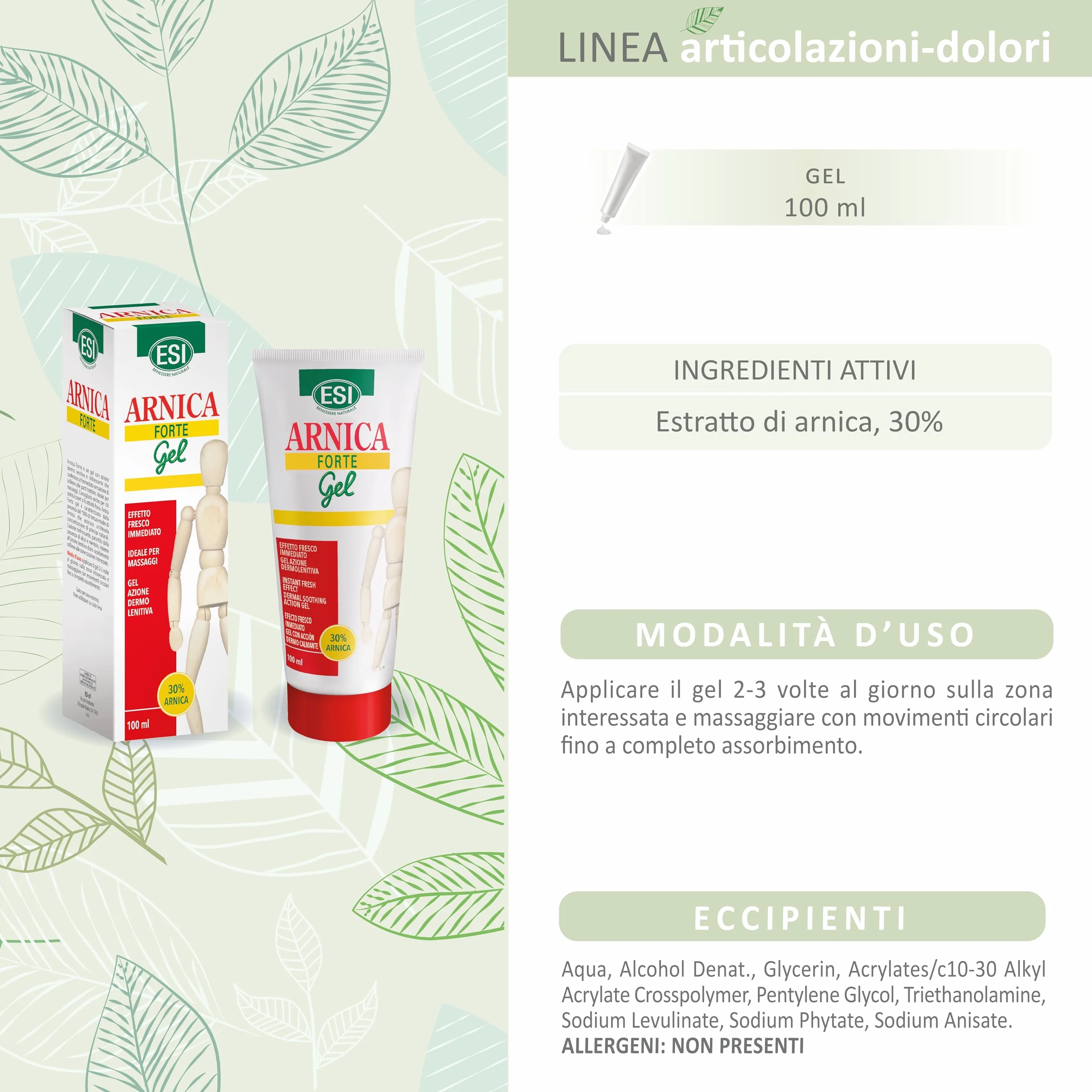 ESI No-Dol Arnica Forte Gel Lenitivo Rinfrescante 100 ml
