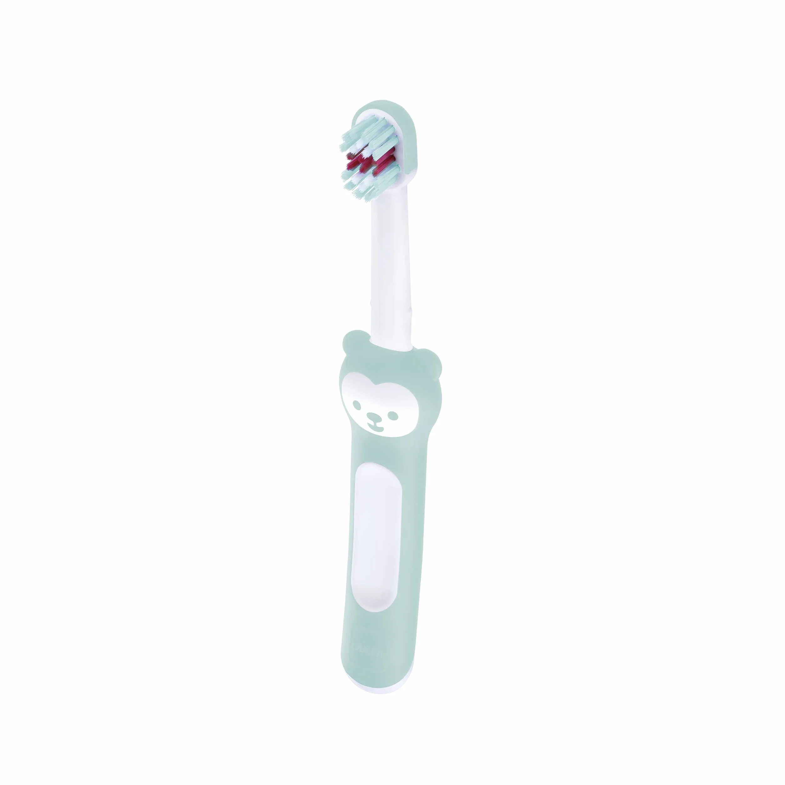 MAM Baby 's Brush, spazzolino da denti con manico corto per una facile tenuta, spazzolino da denti per bambini per una pulizia delicata dei denti, a partire dai 6 mesi, turchese