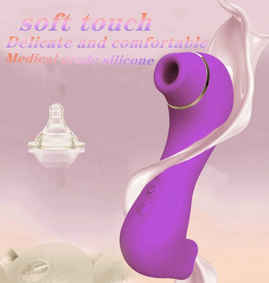 Massaggiatore elettrico，Ṥucchia e Lînguá Çlitòrīdè per Donna Vîbràtóri Clídórídè Dónnà, con 10 * 10 livelli di massaggio regolabiliṠèẍ TôyșṼibratṓrḙṗer Dònṅa Realistico100% impermeabile(Viola-1)