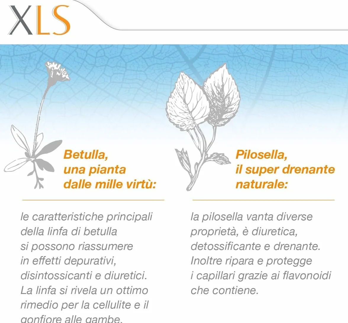 XLS Drena Integratore Alimentare Drenante Donne, 10 Flaconcini
