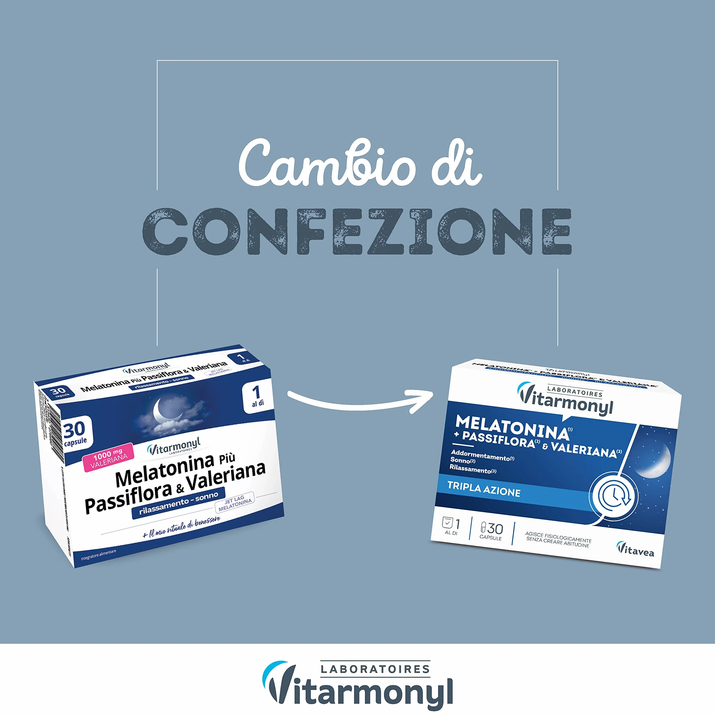 Melatonina Più Integratore Alimentare Sonno 30 Capsule Vitarmonyl