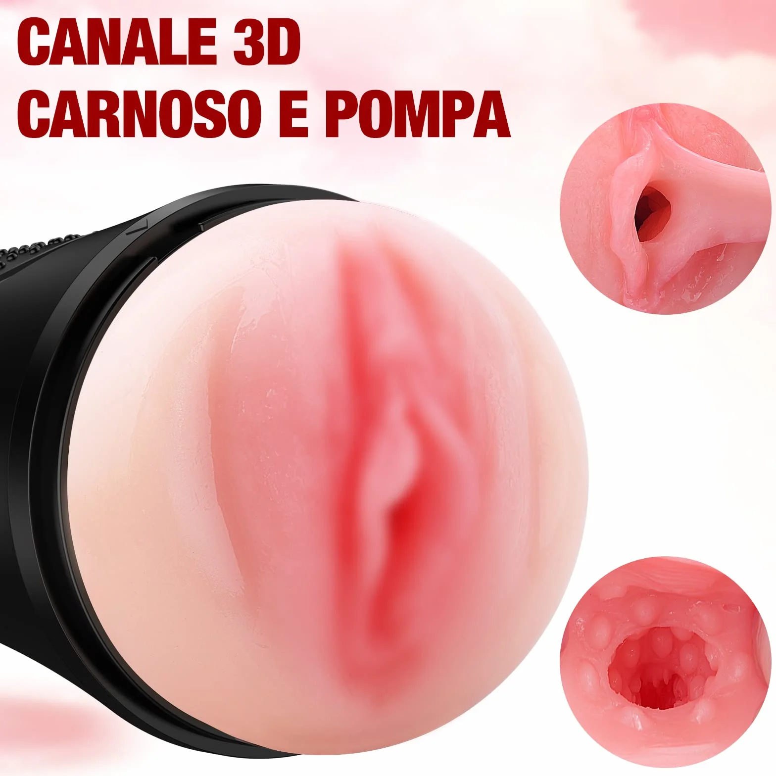 Banysin Masturbatore maschile con 10 Vibrazione Sex Toys per per Uomini, Automatico Realistico con Aspirazione, Uomo, Masturazione Black