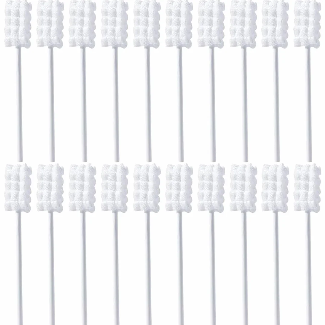 20 Pezzi Spazzolino Monouso Sterilizzati per Bambini, Baby Mouth Cleaner, Spazzolino da Denti Portatile per Bambini, Spazzolino per Dentini con Setole Morbide, Bastoncini Cotonati per Bambini