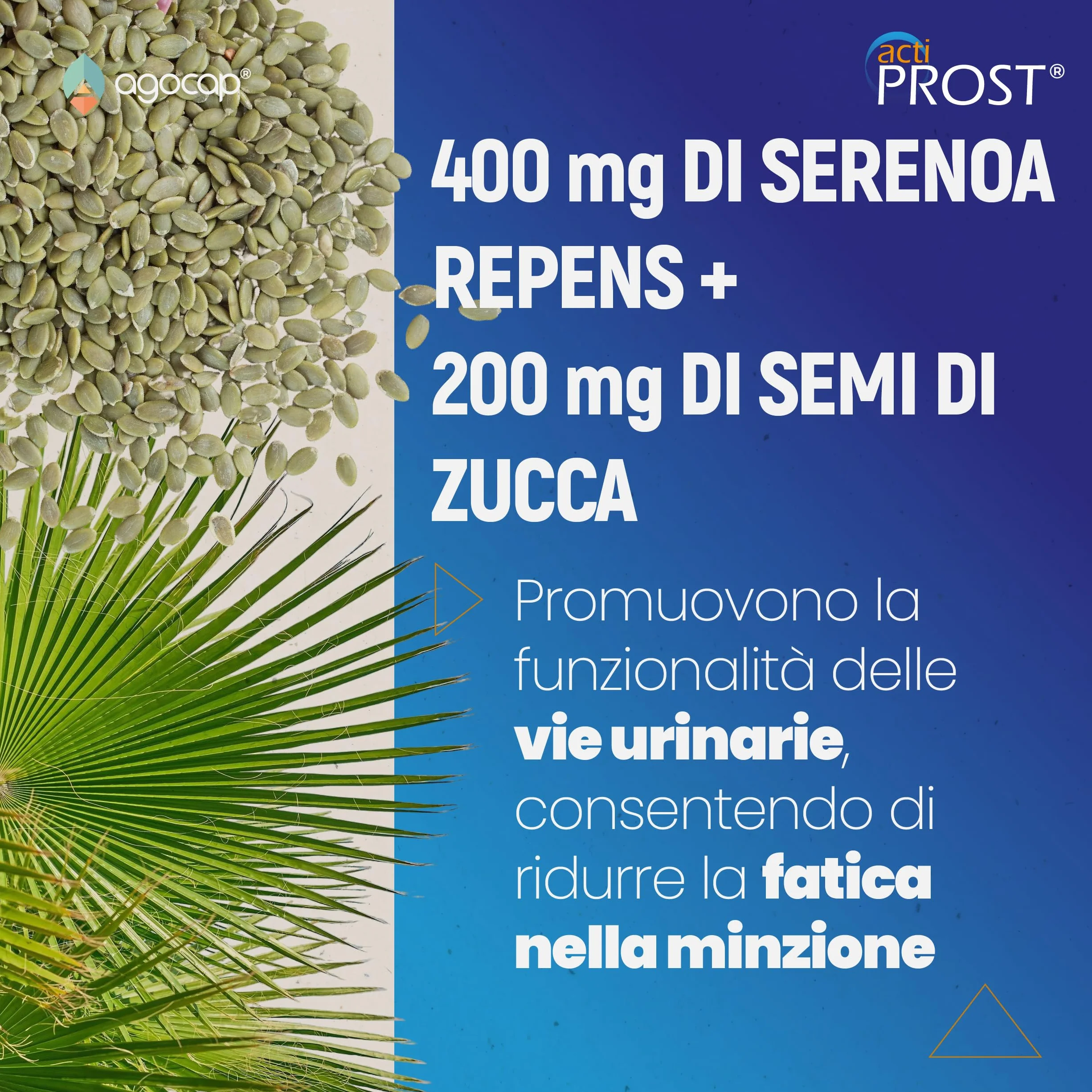 SERENOA REPENS 400mg SAW PALMETTO 90cpr Integratore Prostata Uomo con Semi di Zucca Pygeum Africanum Epilobio Ortica