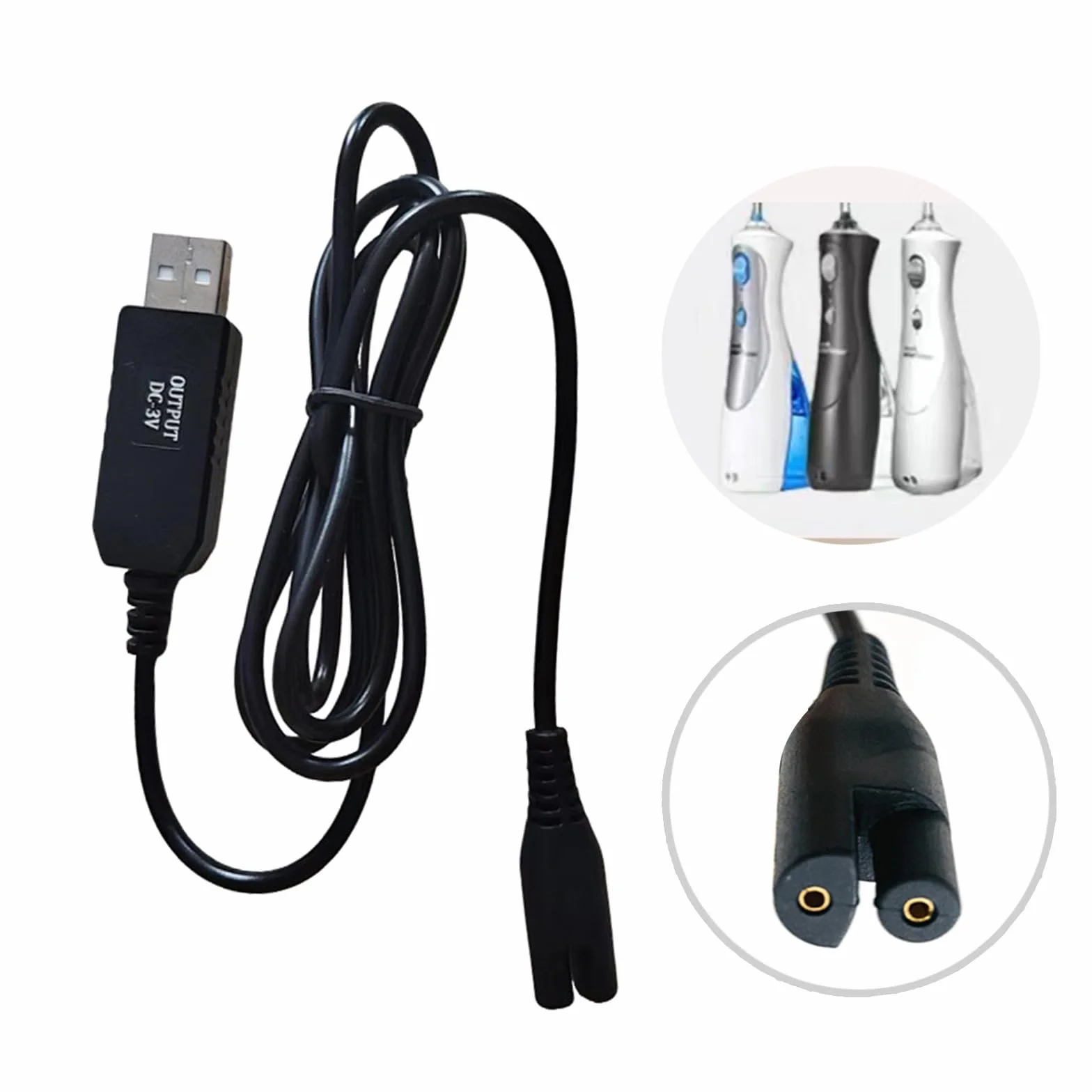 Cavo di alimentazione USB 3 V compatto per irrigatori orali