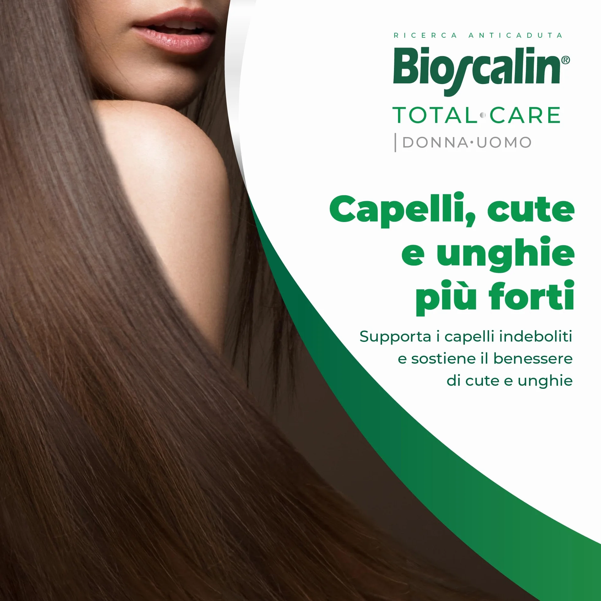 Bioscalin TOTAL•CARE Integratore Alimentare 60 Compresse per Capelli Cute e Unghie