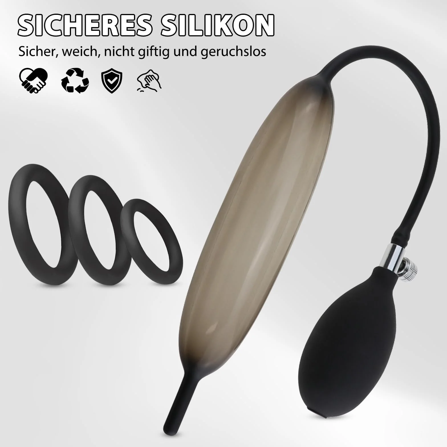 BDSMJOY Dilatatore uretrale gonfiabile in silicone, Uretrale pene plug, Urethra dilators Sextoys per uomini
