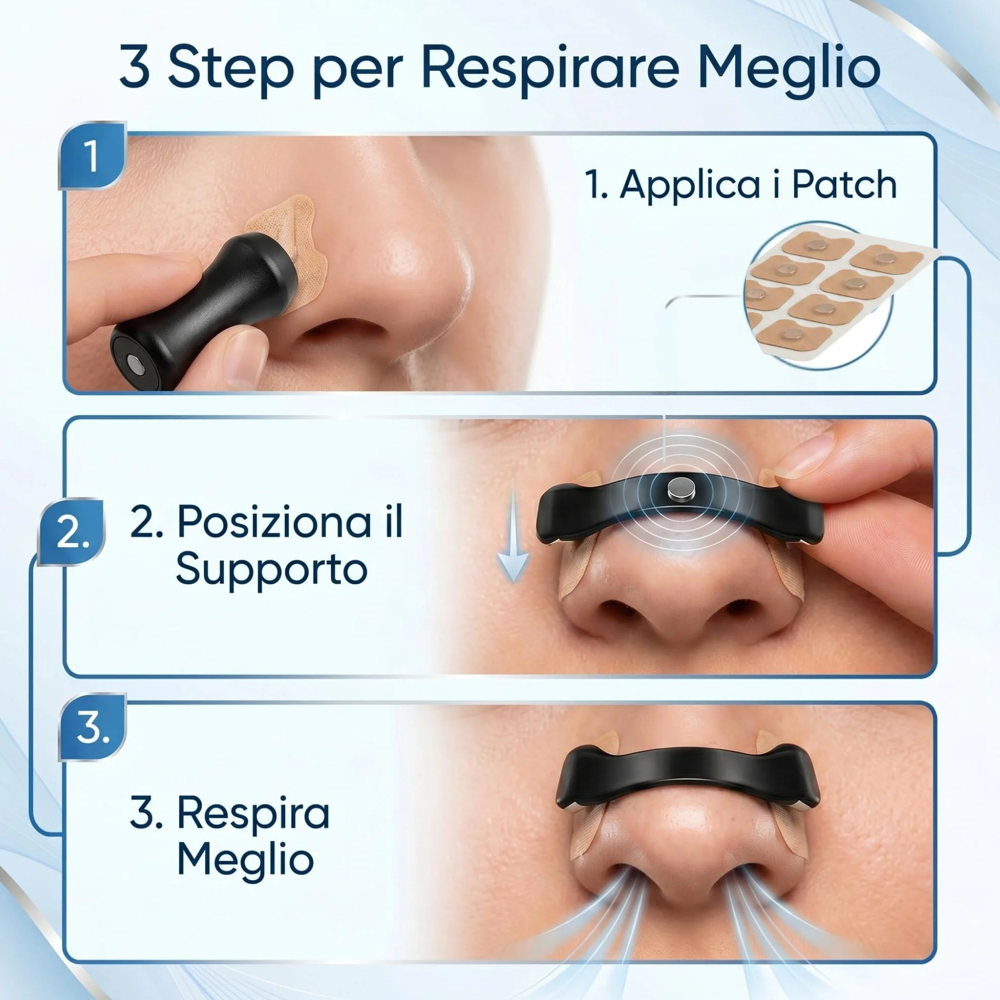 ACant Ricariche Cerotti Nasali Magnetici 60 Extra Forti Compatibili con Dilatatore Nasale
