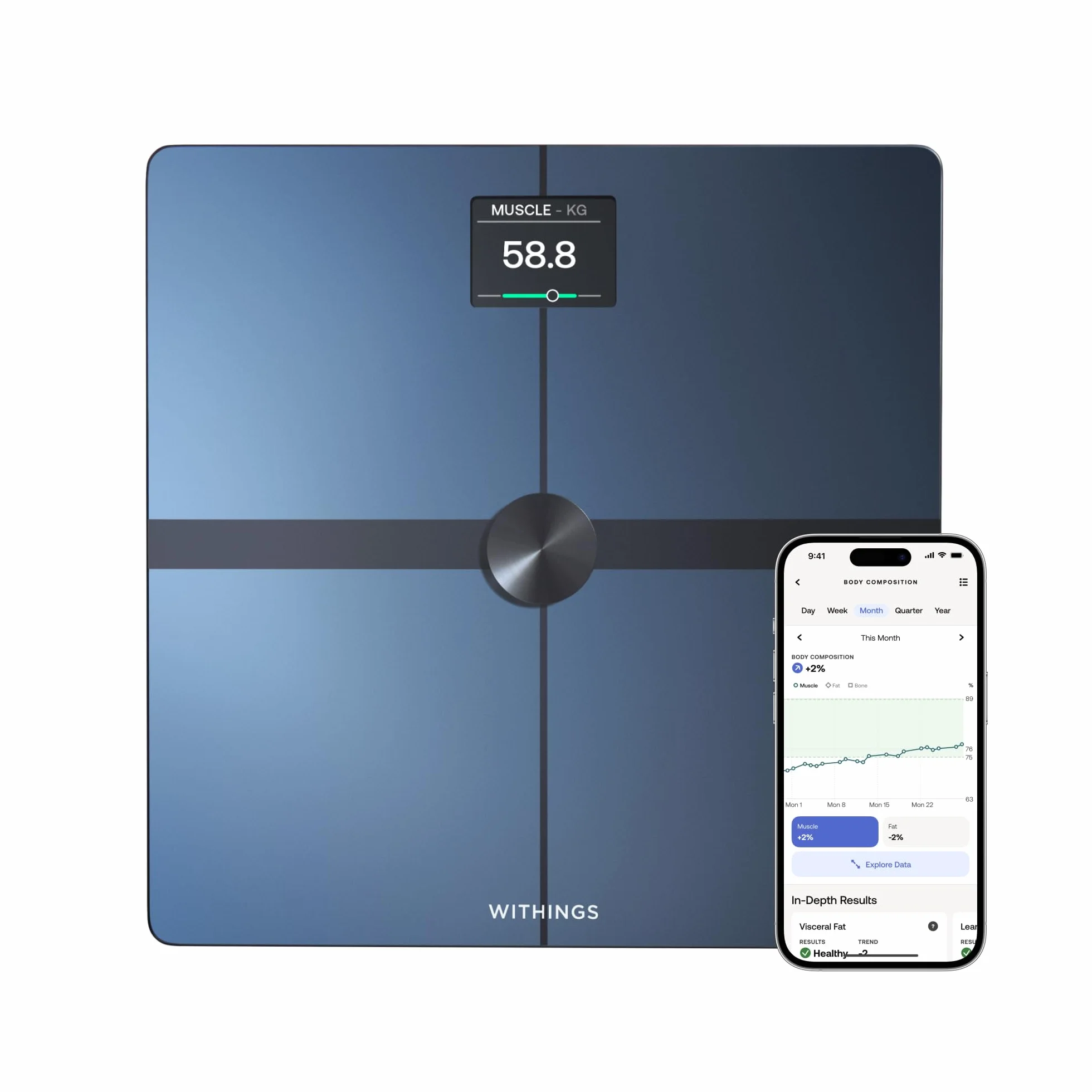 Withings Body Smart Bilancia Pesapersone Digitale WIFI Composizione Corporea 8 Utenti