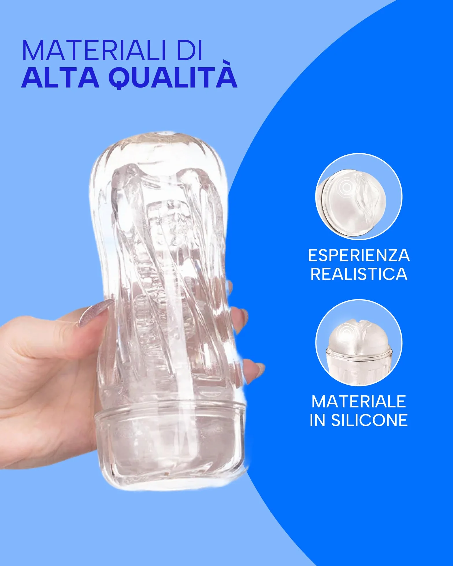 MySecretCase Masturbatore Uomo Vagina Realistico Finta Silicone Pocket Pussy 17 cm x Ø 3 cm