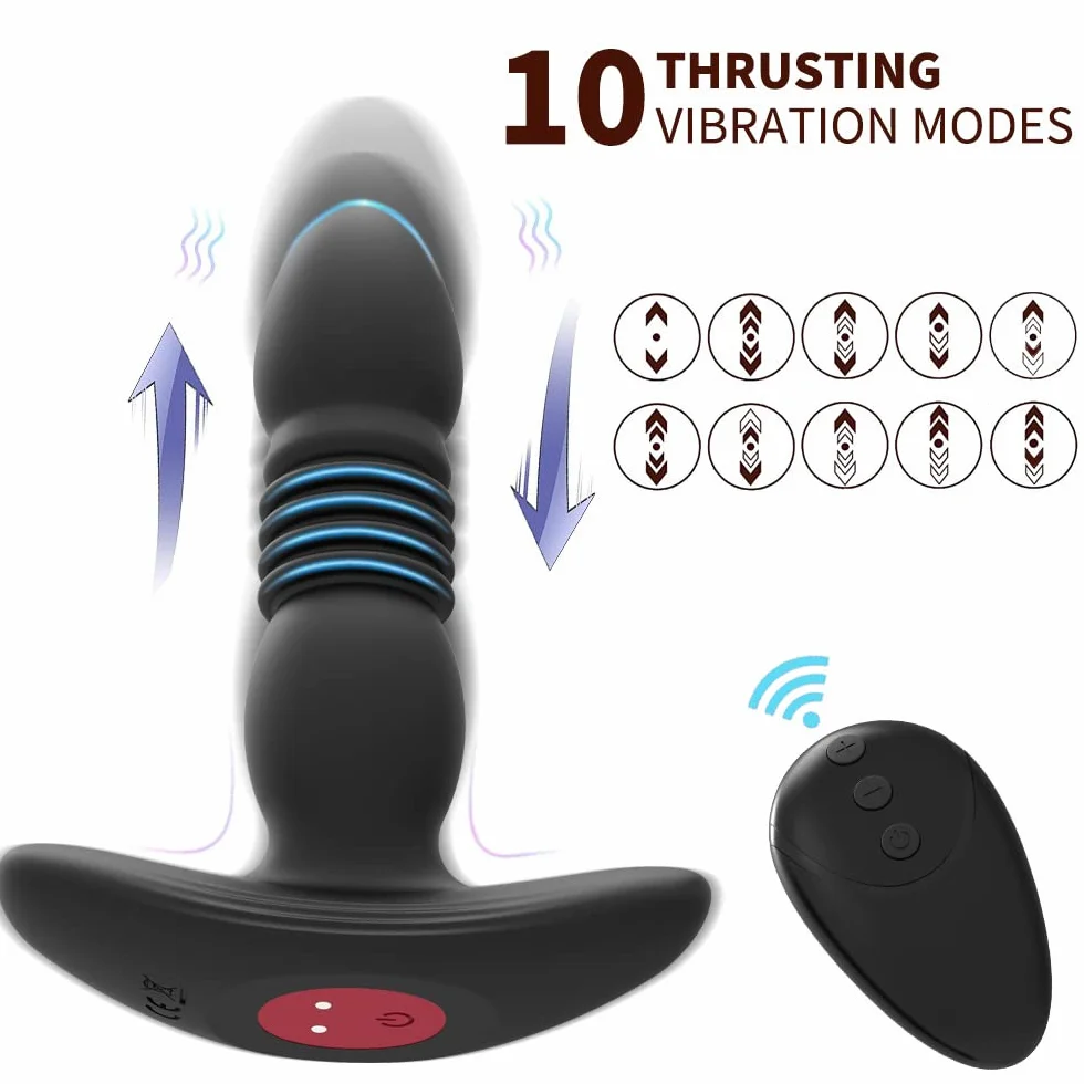 Massagg𝚒atór𝚎 Próstatico,Silicone V𝚒bràtór𝚎 con 10 Modalità di Vibrazion𝚎, Morbido V𝚒bratǒr𝚒 per Donna e Uomo Stimólazione Clitòrid𝚎a e Puntó G Massagg𝚒atór𝚎