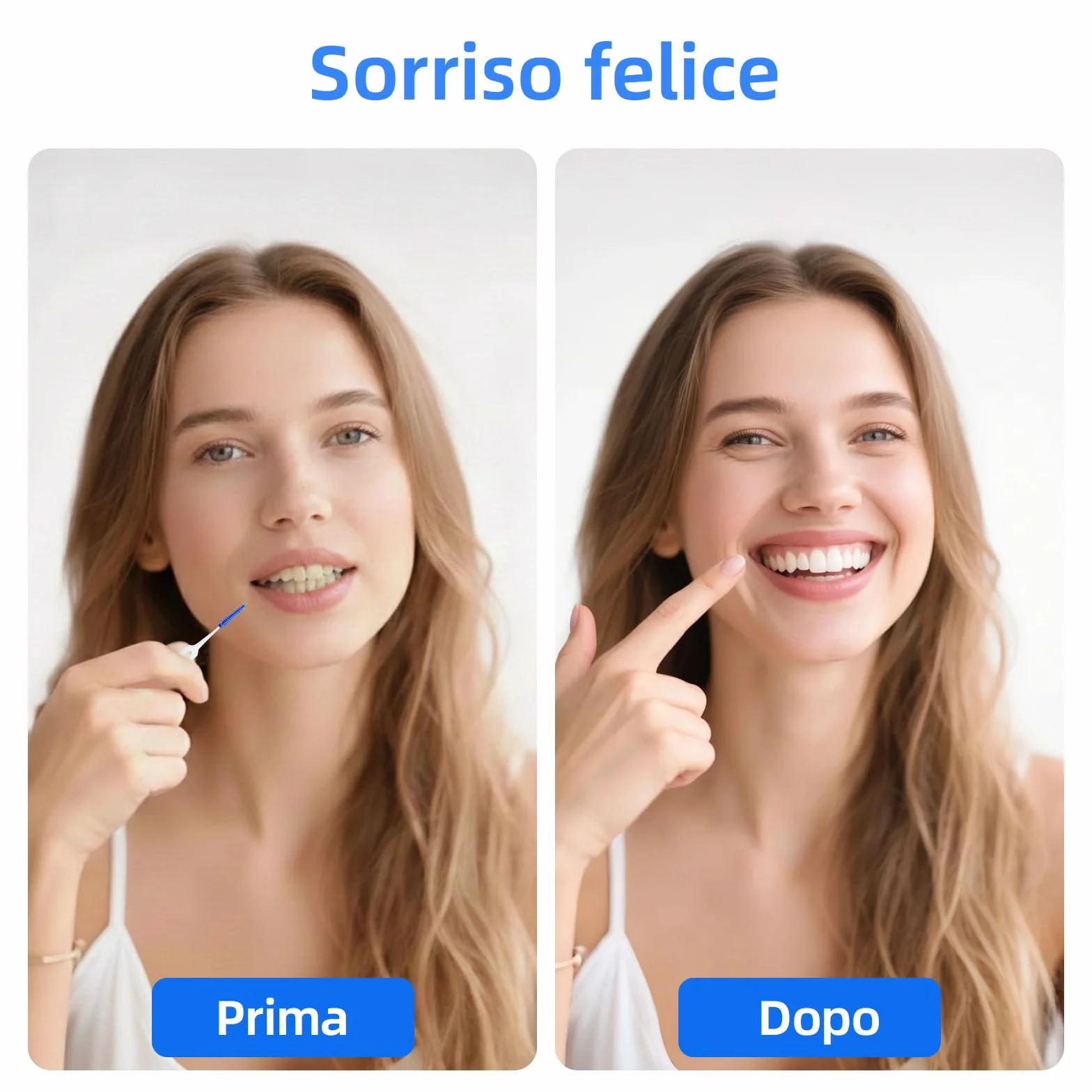 Scovolini dentali in morbido silicone con custodia, per apparecchi ortodontici (blu, verde)