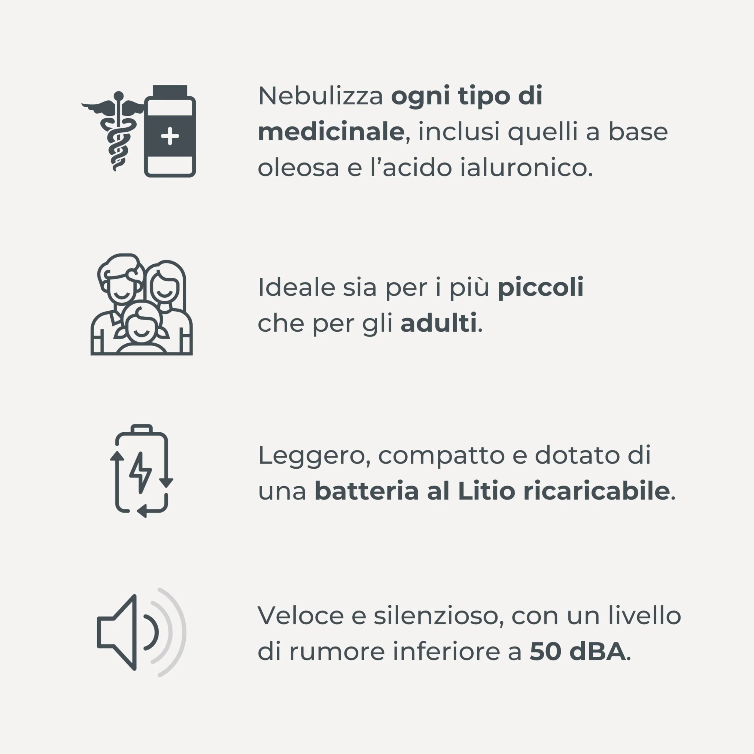 Nuvita 5030 Aerosol a Pistone Portatile con Batteria Ricaricabile