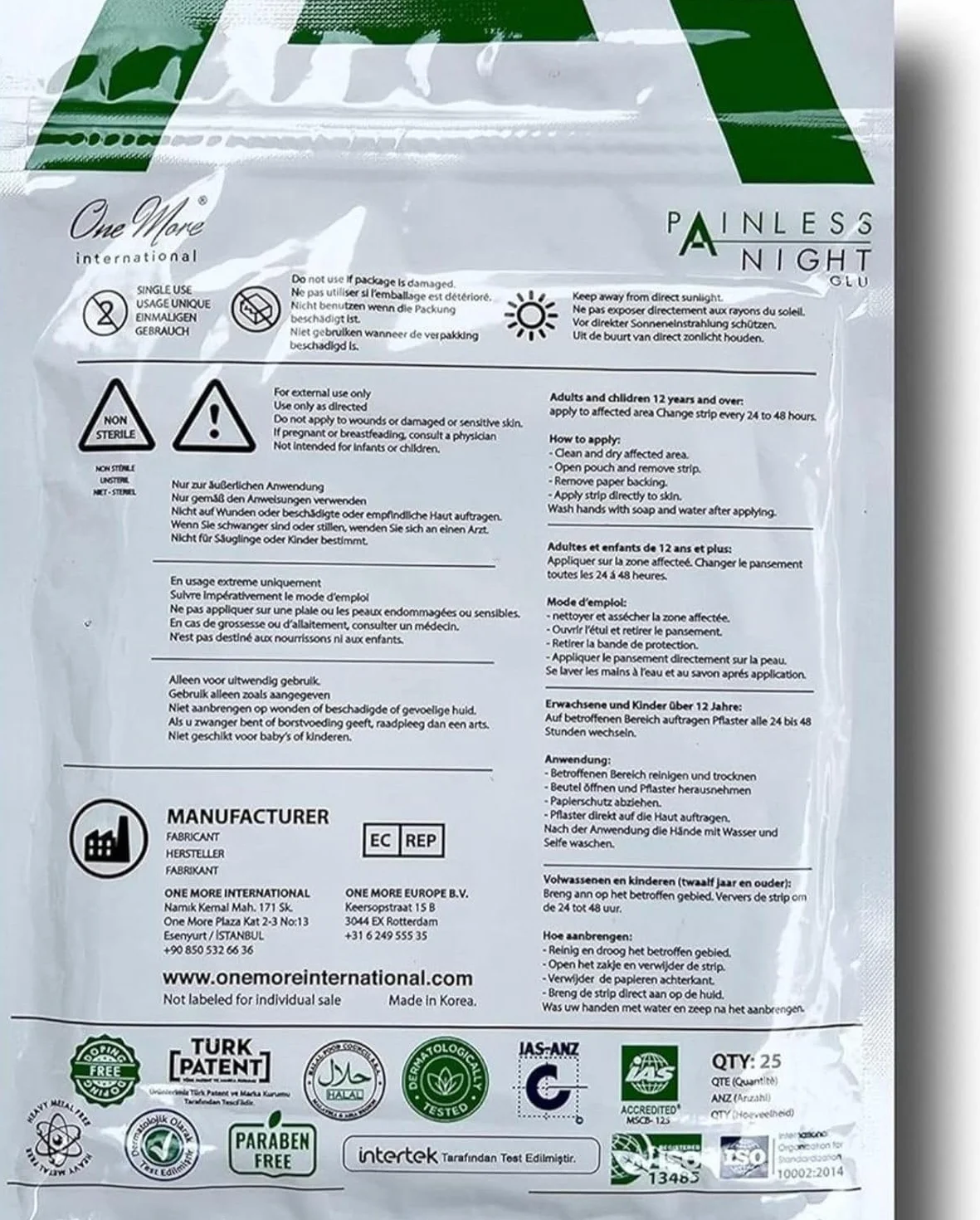 Painless Night GLU Cerotti ginseng rosso 25 pezzi
