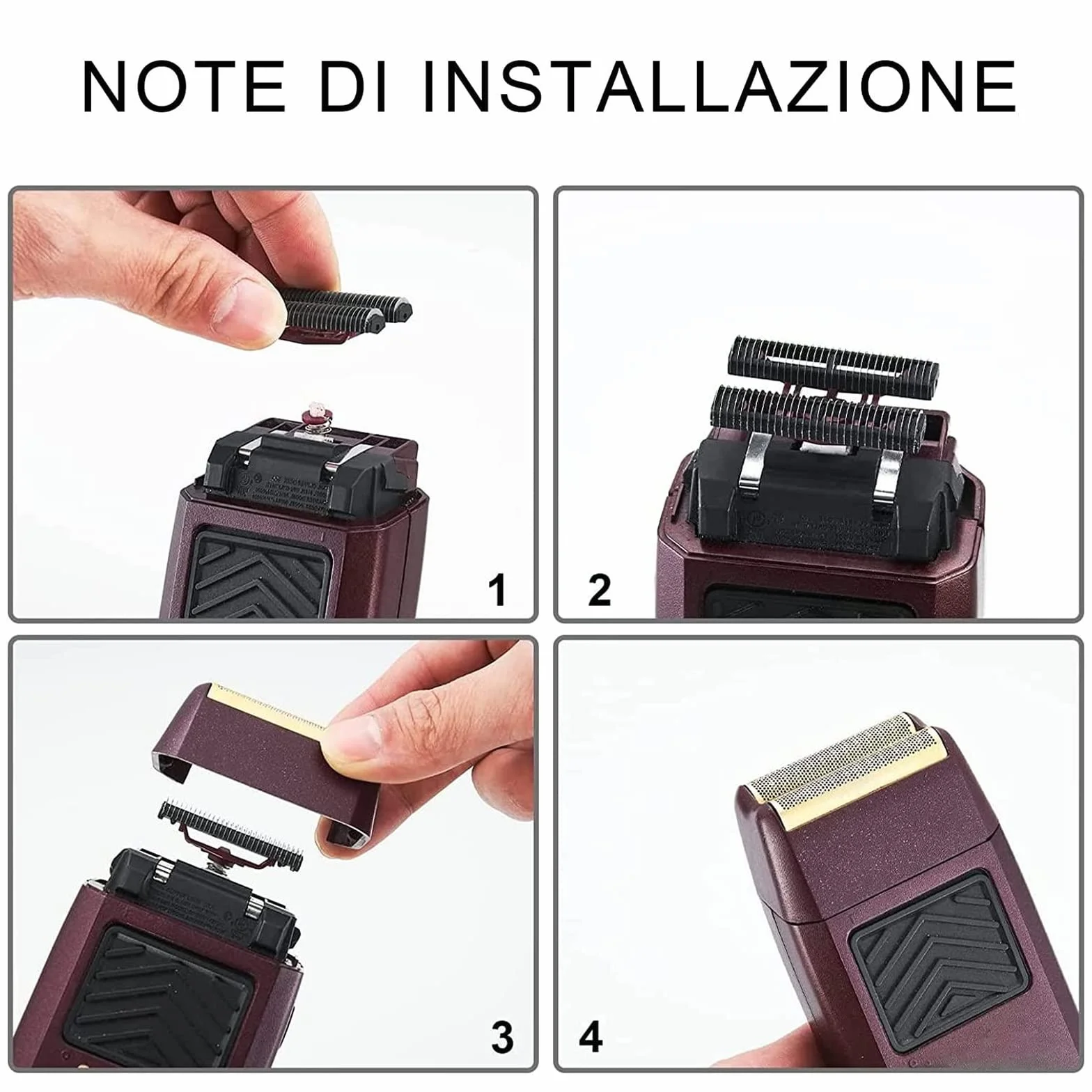 Lamina di ricambio per rasoio professionale serie 5 stelle Finale,compatibile con lamina per rasoio wahl 7031-100,7043-100 testine di ricambio,rosso 2 confezione