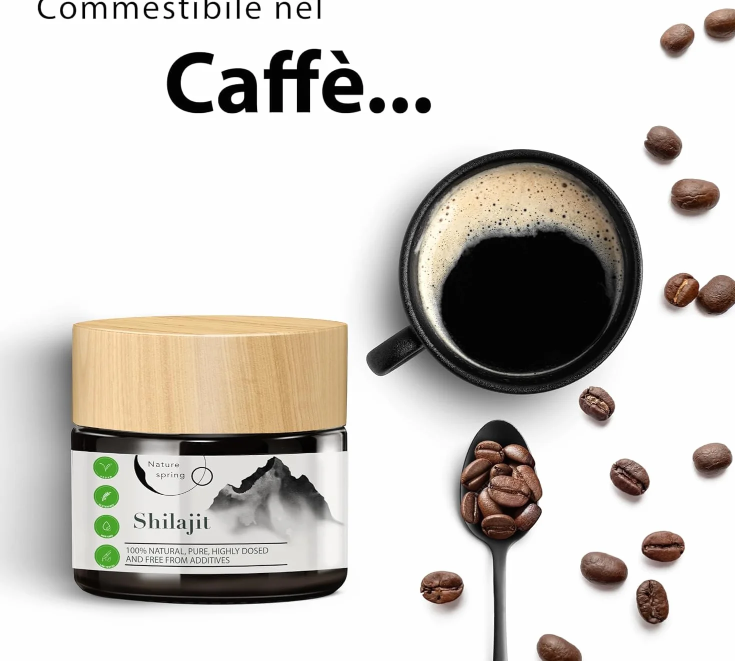 Shilajit Puro Himalayano Originale Mumijo | Premium +2 Mesi | Fonte Himalayana ad Alta Potenza con Acido Fulvico | Acido Umico e Oligoelementi | Per Sostenere il Sistema Immunitario e l'Energia