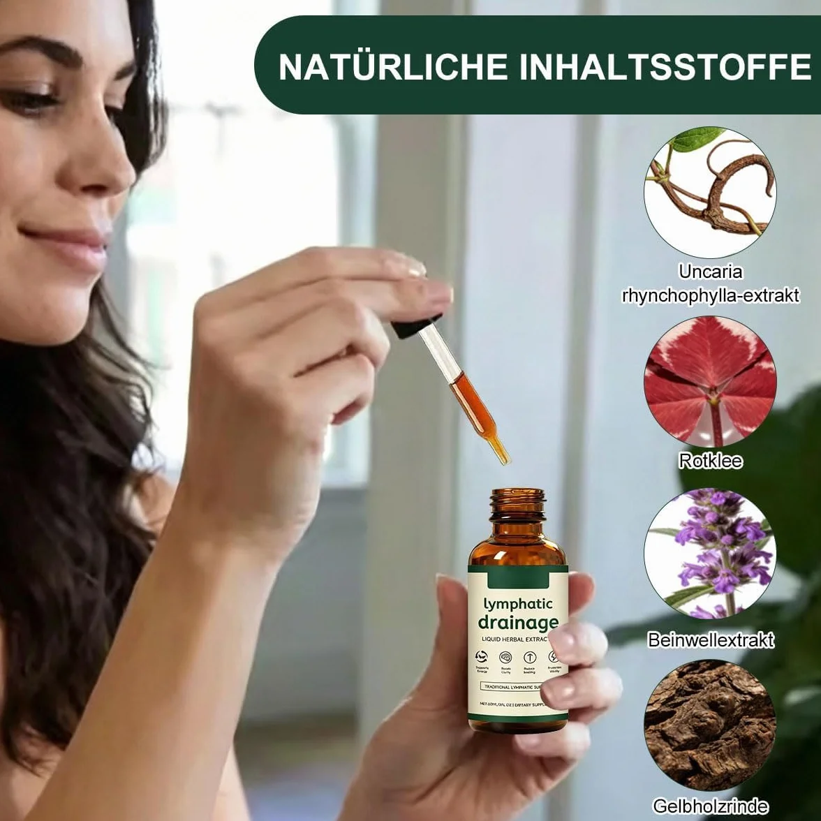 Linfia Drenaggio Linfatico Gocce, Formula Erboristica Naturale, 60ml