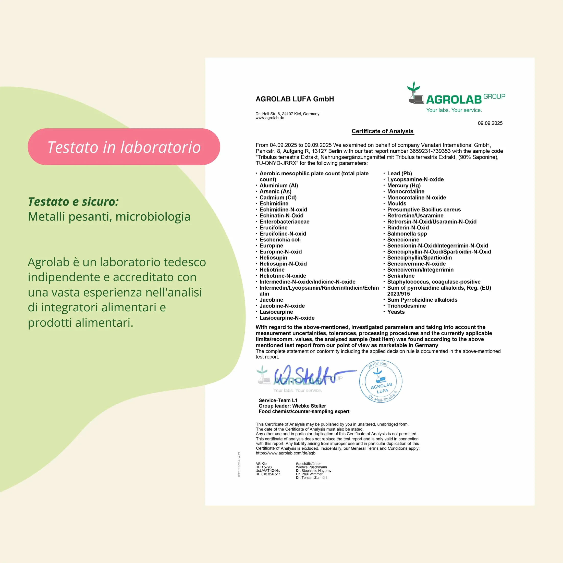 Tribulus Terrestris Vegavero 90% Saponine 100% Naturale Senza Additivi No OGM 120 capsule Vegan