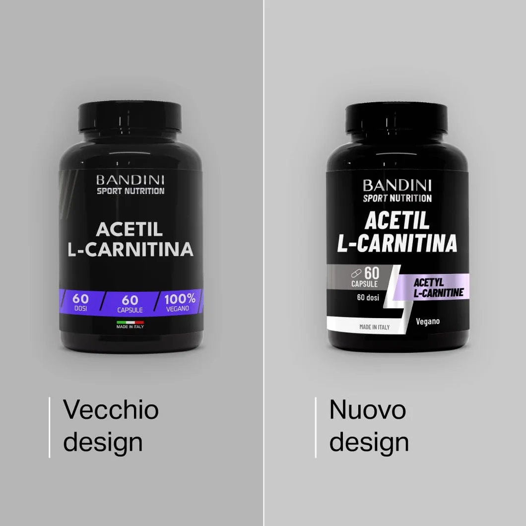 Bandini Acetil L-CARNITINA 1000 mg 60 kapsułek suplement dla sportowców