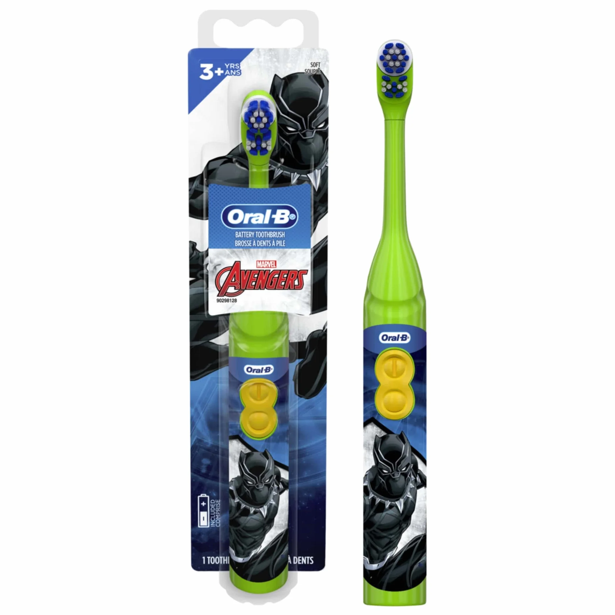 Oral-B Spazzolino da denti a batteria con Marvel Avengers, setole morbide, per bambini dai 3 anni in su (il personaggio può variare)