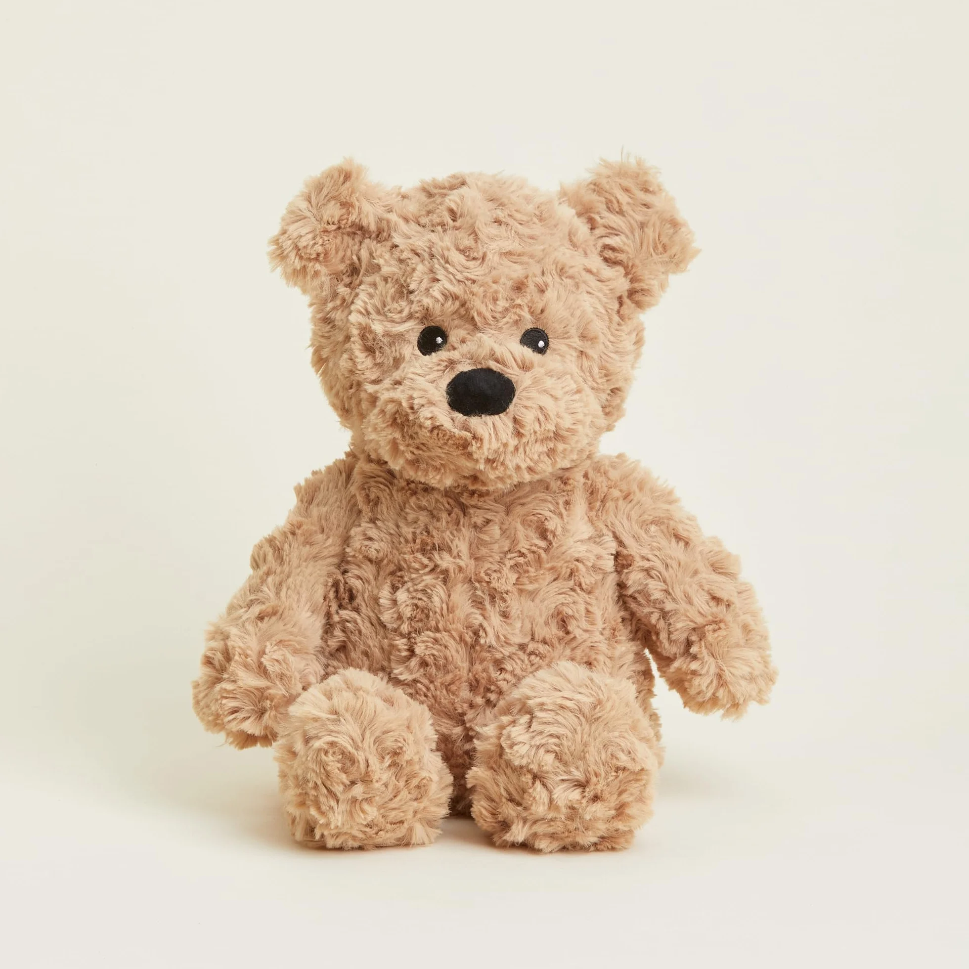 Warmies Peluche Orsetto Riccio Marrone Pesato Utilizzabile nel Microonde con Profumo di Lavanda Francese, Borsa di Grano Caldo o Freddo per un fresco relax e un caldo sollievo
