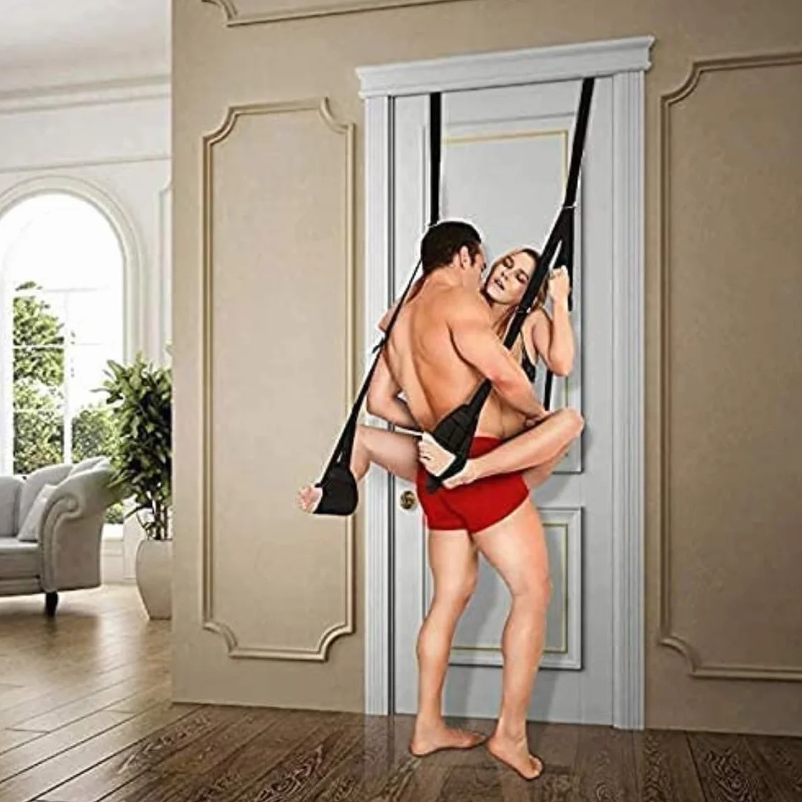 Sex Toys Indulgenza Nera Altalena in Pelle Terza Generazione Regalo Uomini Donne