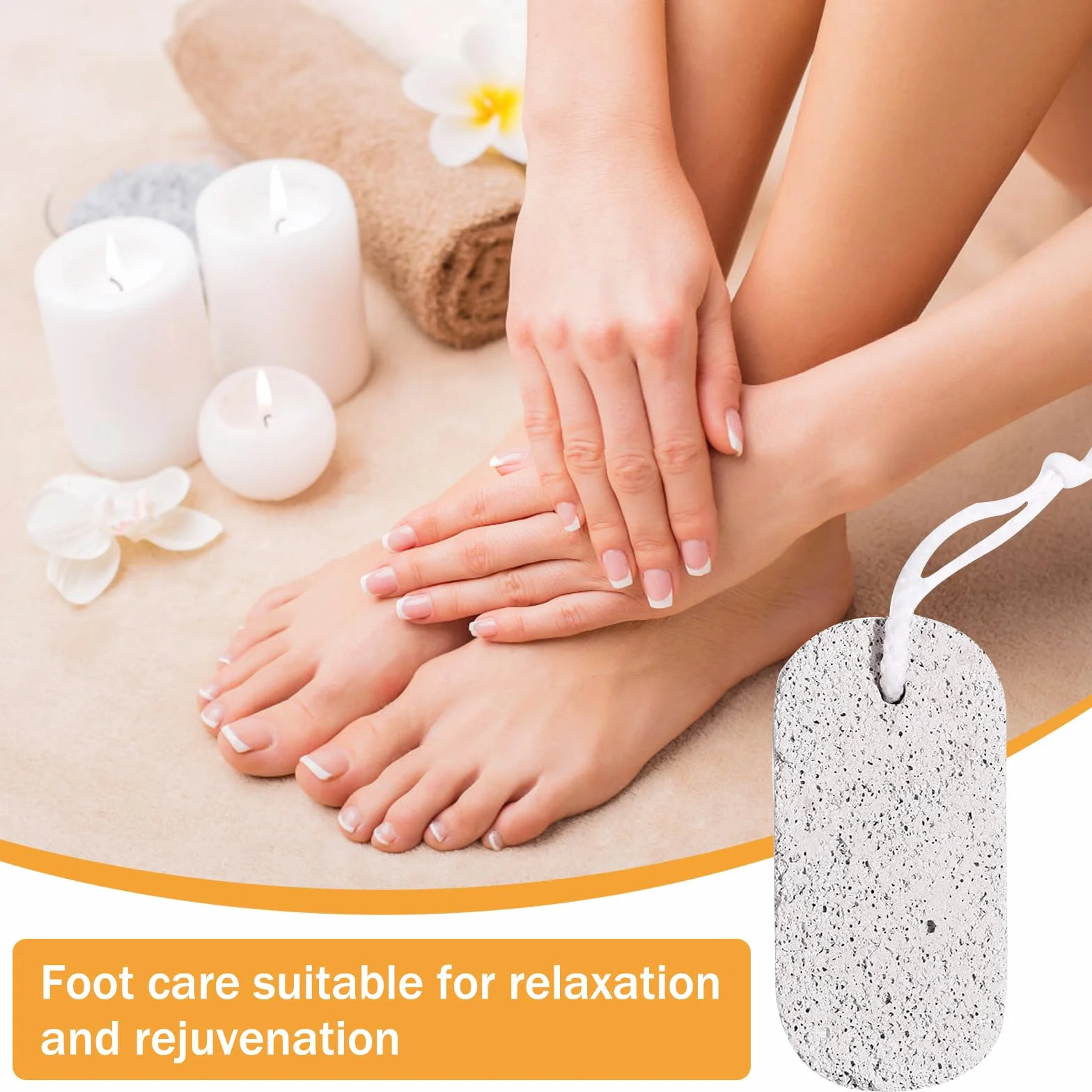 Pietra Pomice Naturale 2 Pezzi per Cura dei Piedi, Rimozione Calli e Peeling