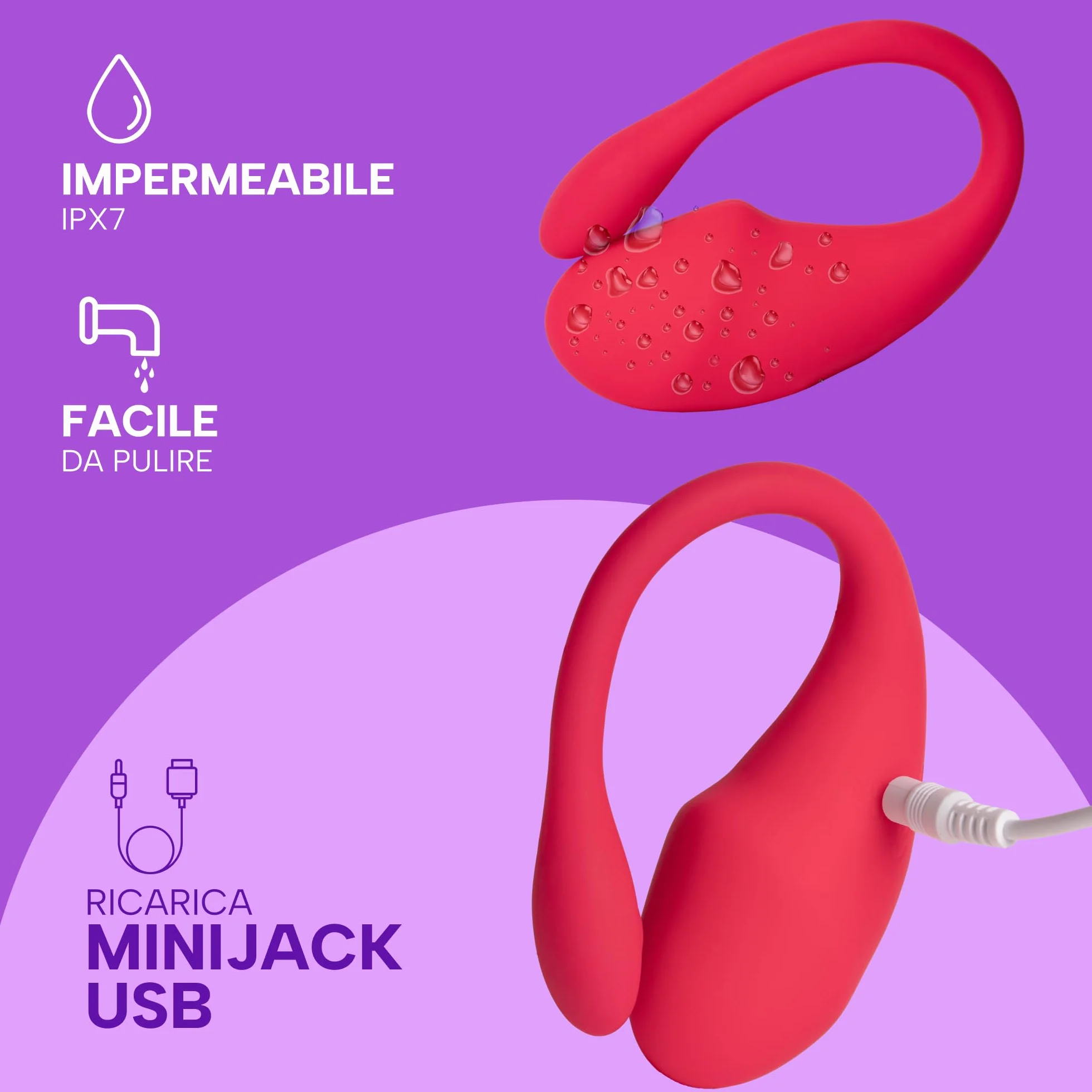 MySecretCase Ovetto Vibrante con Telecomando Stimolatore Clitoride Femminile 9 Modalità di Vibrazione Sexytoysys Donna Vibratoreper Donna Punto G Squirting Comando a Distanza Impermeabile Fucsia