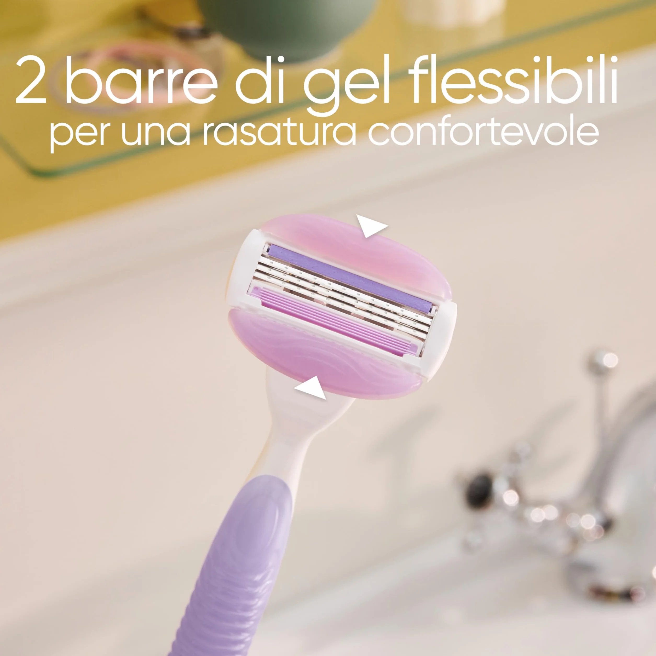 Gillette Venus Comfortglide Breeze Rasoio Donna 6 Lamette Ricambio Manico Metallo Supporto Doccia