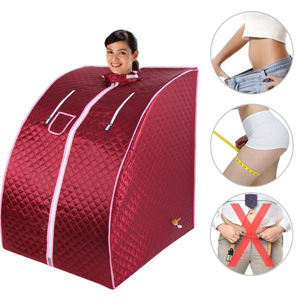 Sauna a vapore portatile Cabina Sauna domestica Mobile Sauna Spa Rosso