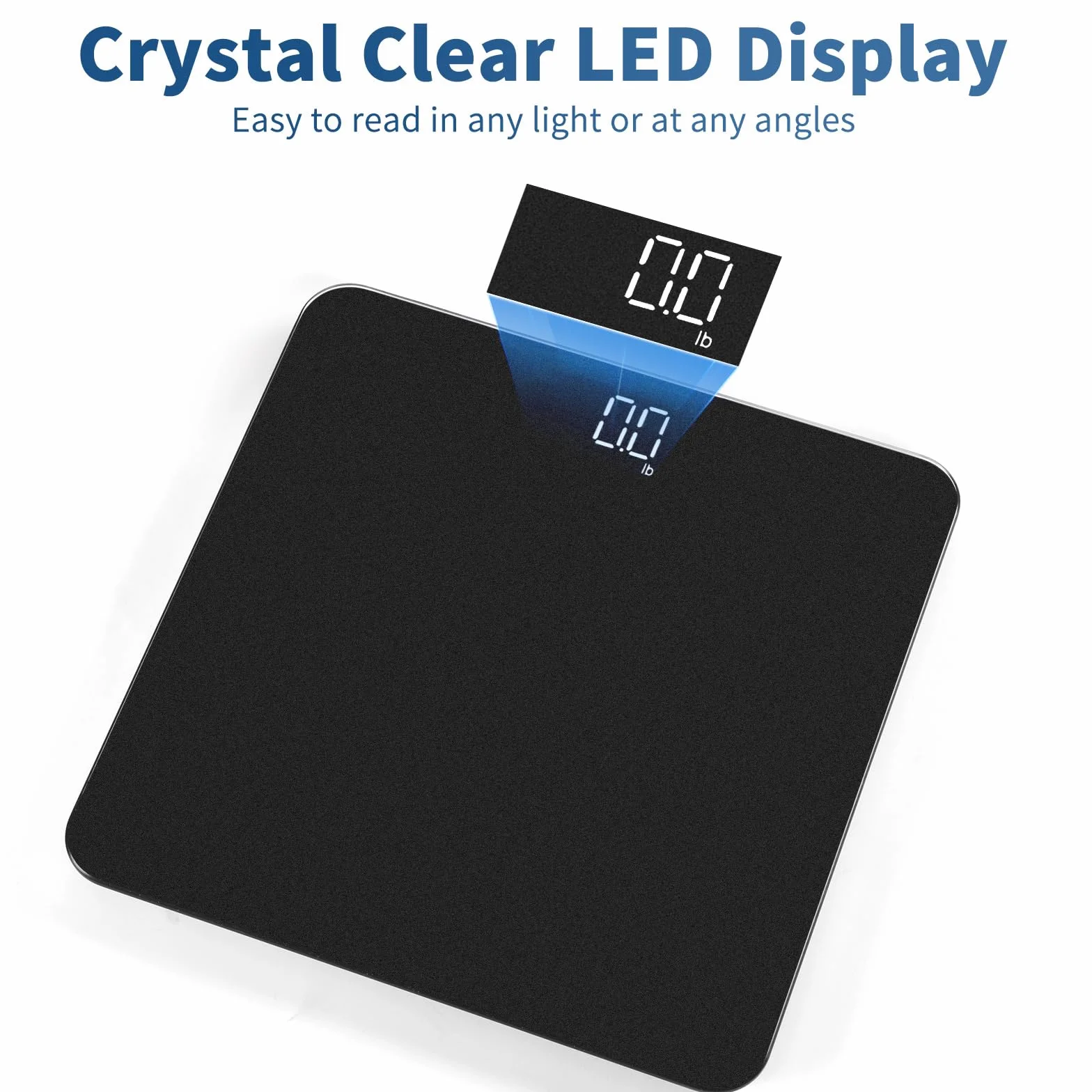 Vitafit Bilancia Pesapersone, Alta Precisione 0,05kg dalla Nostra Bilancia Fabbrica Professionale Dal 2001, Pesa Persone Digitale LED e Step-On, 3*AAA Batterie Incluse, 182kg, Spray Argento Nero