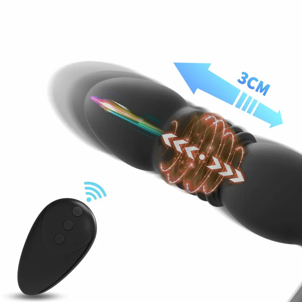 Massagg𝚒atór𝚎 Próstatico,Silicone V𝚒bràtór𝚎 con 10 Modalità di Vibrazion𝚎, Morbido V𝚒bratǒr𝚒 per Donna e Uomo Stimólazione Clitòrid𝚎a e Puntó G Massagg𝚒atór𝚎