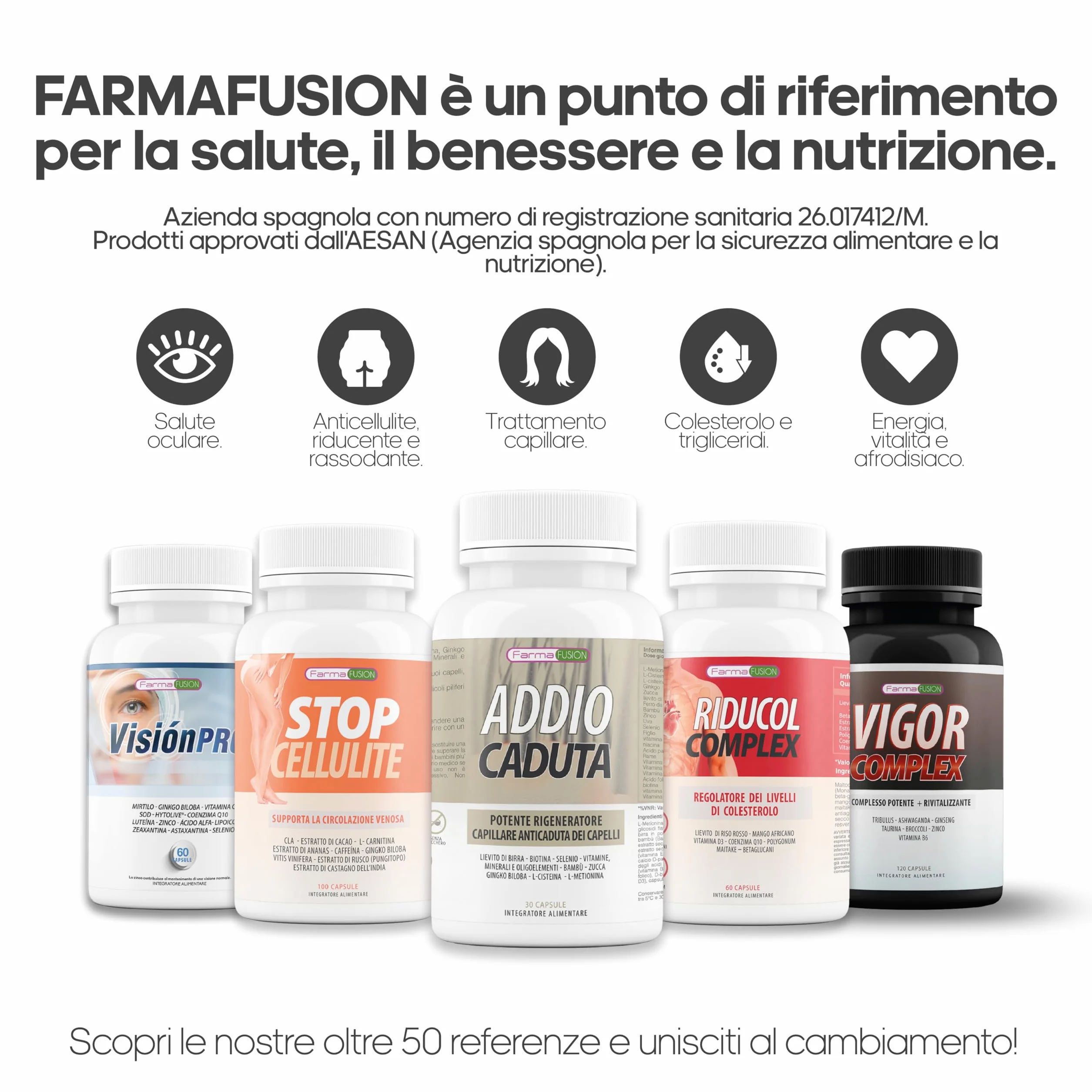 Farma Fusion Artic Complex | Curcuma, Glucosamina, Condroitina e Collagene | Elimina il dolore di muscoli, articolazioni e Ossa | Antinfiammatorio con azione analgesica | Ripara le Articolazioni 90u