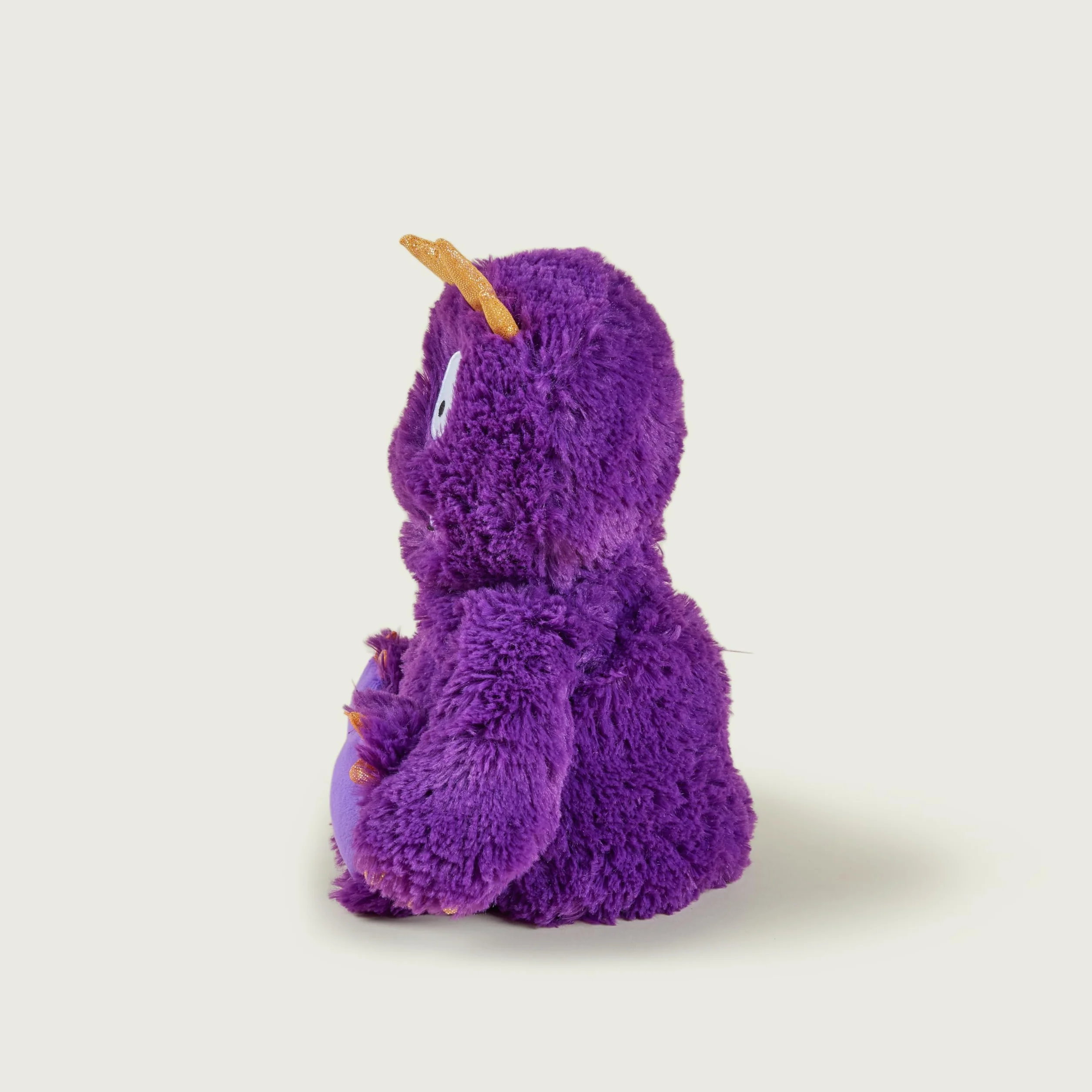 Warmies Peluche Mostro Viola Brillante, Pesato Utilizzabile nel Microonde con Profumo di Lavanda Francese, Borsa di Grano Caldo o Freddo per un fresco relax e un caldo sollievo