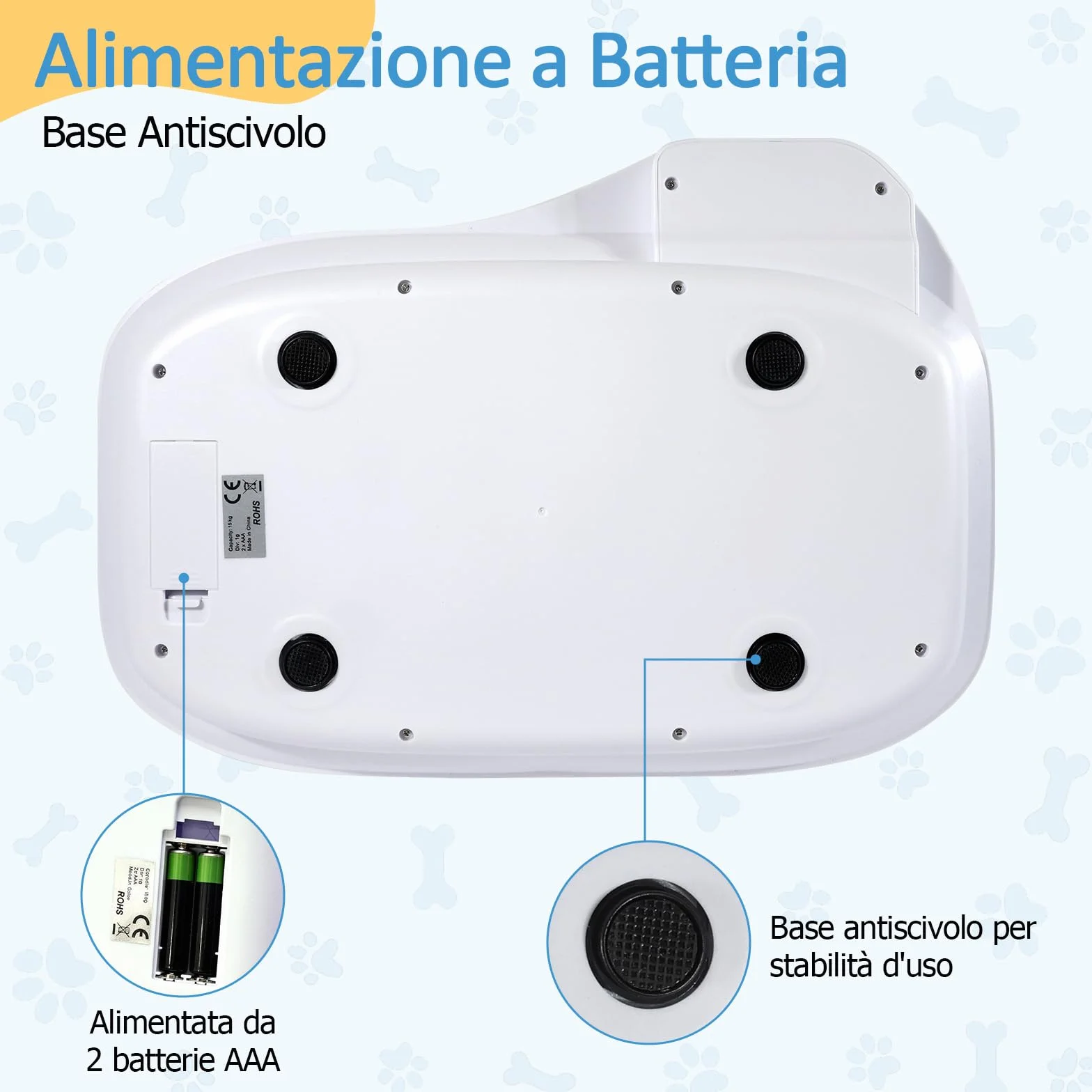 Bilancia Neonato Digitale per Cuccioli Cani 15 Kg LCD Quattro Modalità Pesatura Piccoli Animali 36x25,5 cm