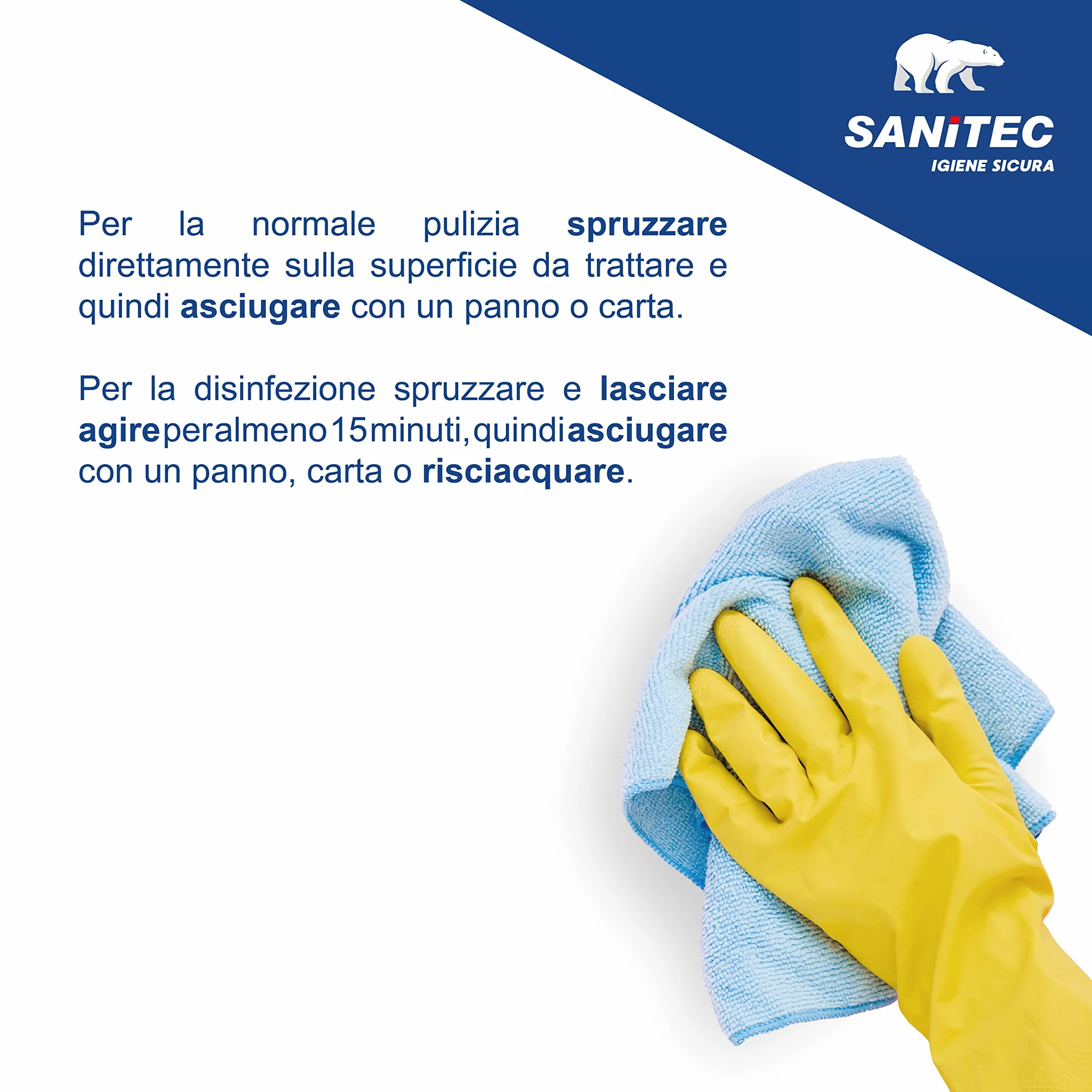 SANITEC Sani Active Spray Disinfettante Sgrassante Universale 750 ml 6 Confezioni