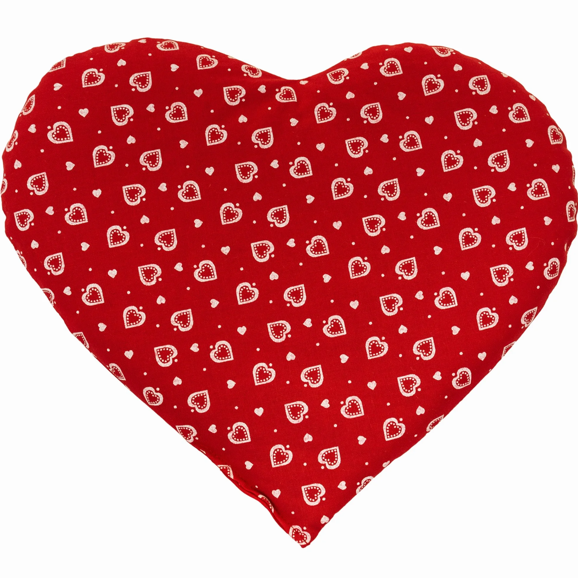 Cuscinetto a forma di cuore con semi di uva - 30 x 25 cm Cuore rosso - Cuscino riscaldabile