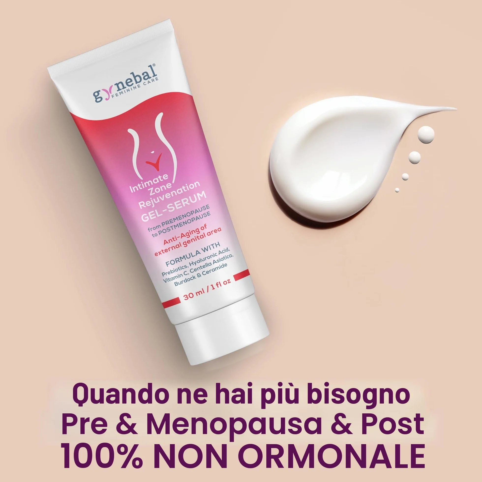 GYNEBAL Gel-Serum intimo 30 ml super idratante antietà secchezza intima femminile menopausa ialuronico vit C ceramidi
